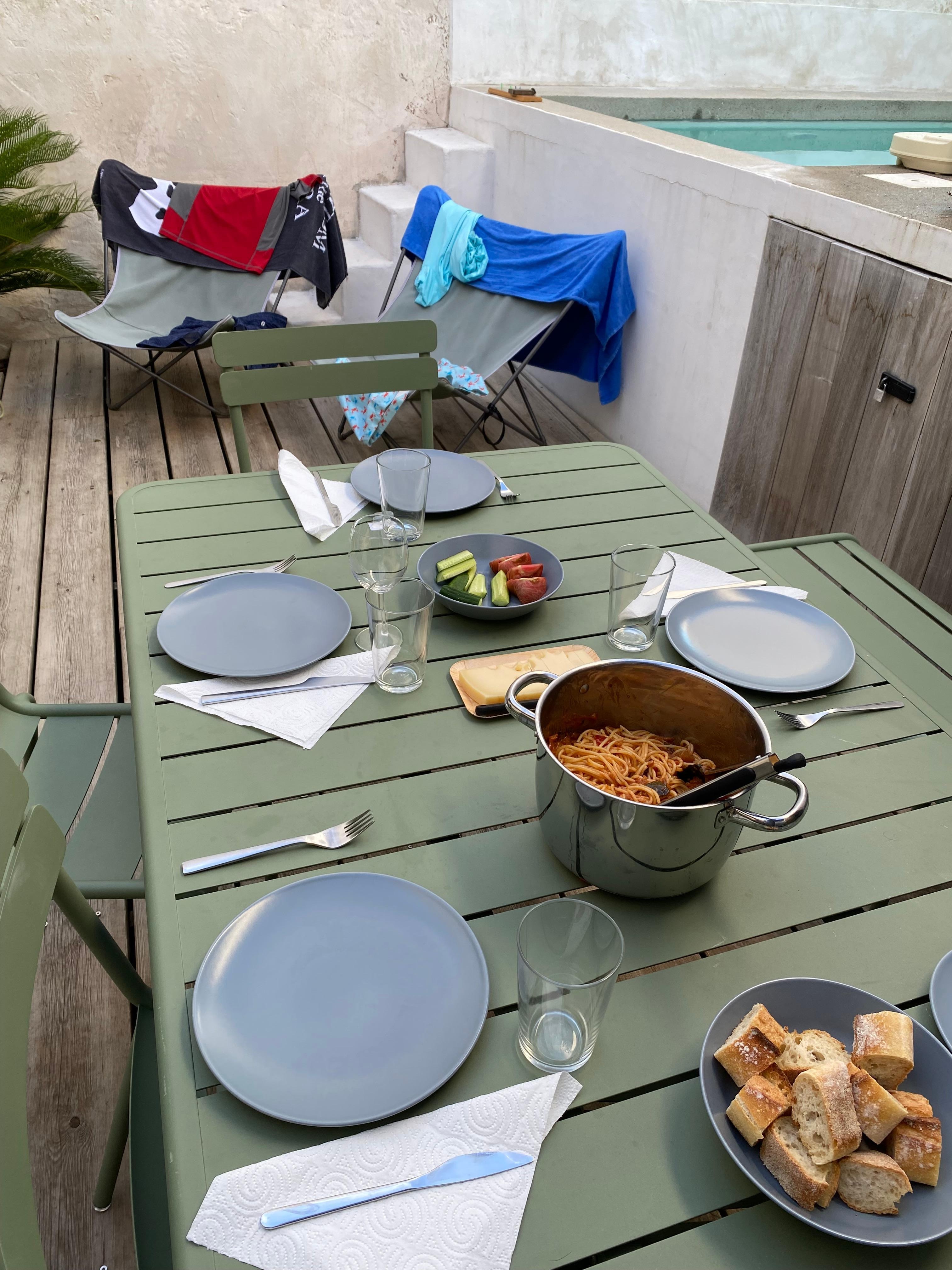 Un dîner sur la terrace