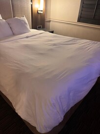 This is what the bed looked like when I walked in the room