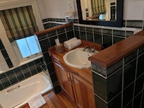 The bathroom was modest, but nice.