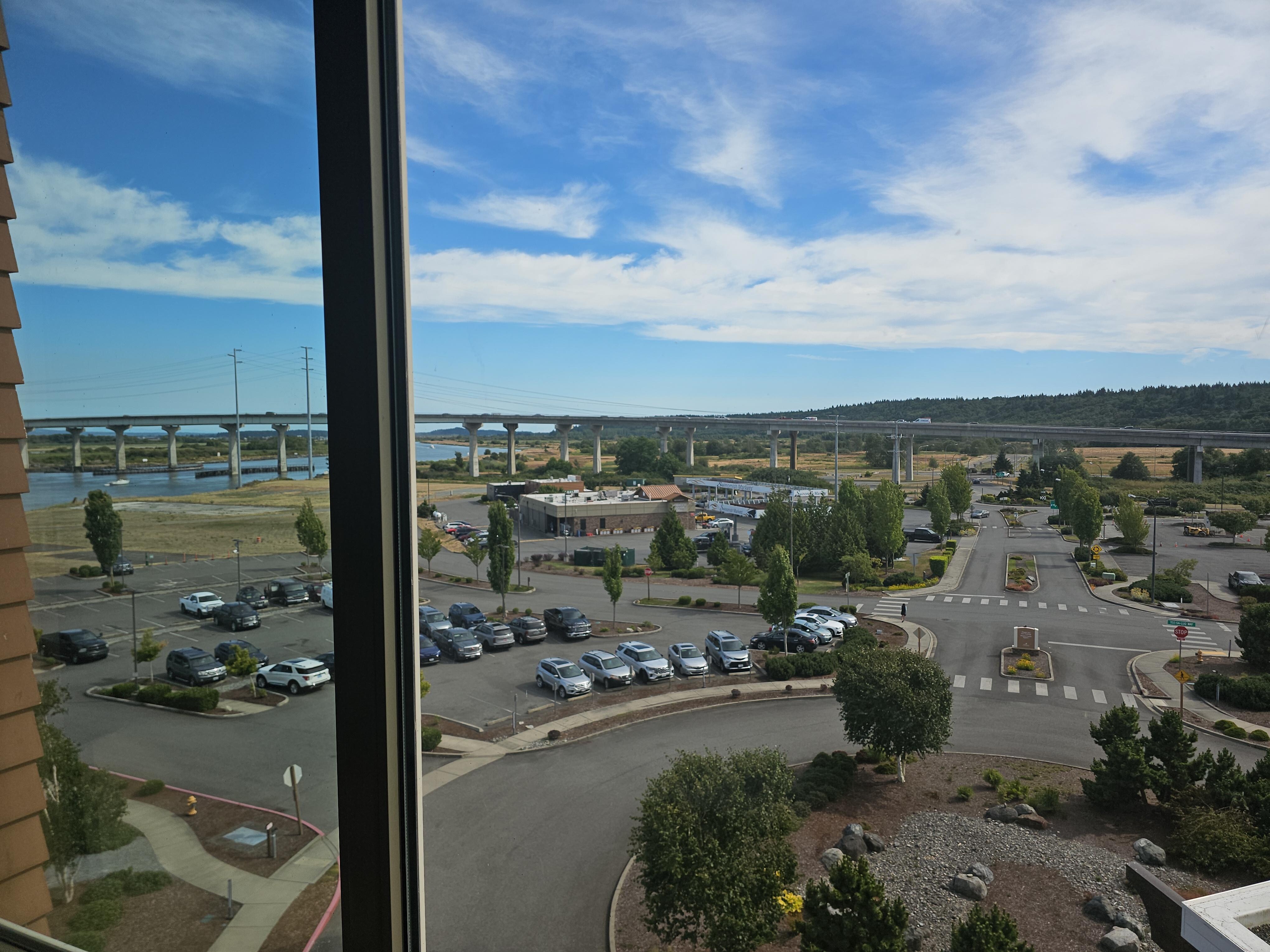 Great views and you can see the water to the left