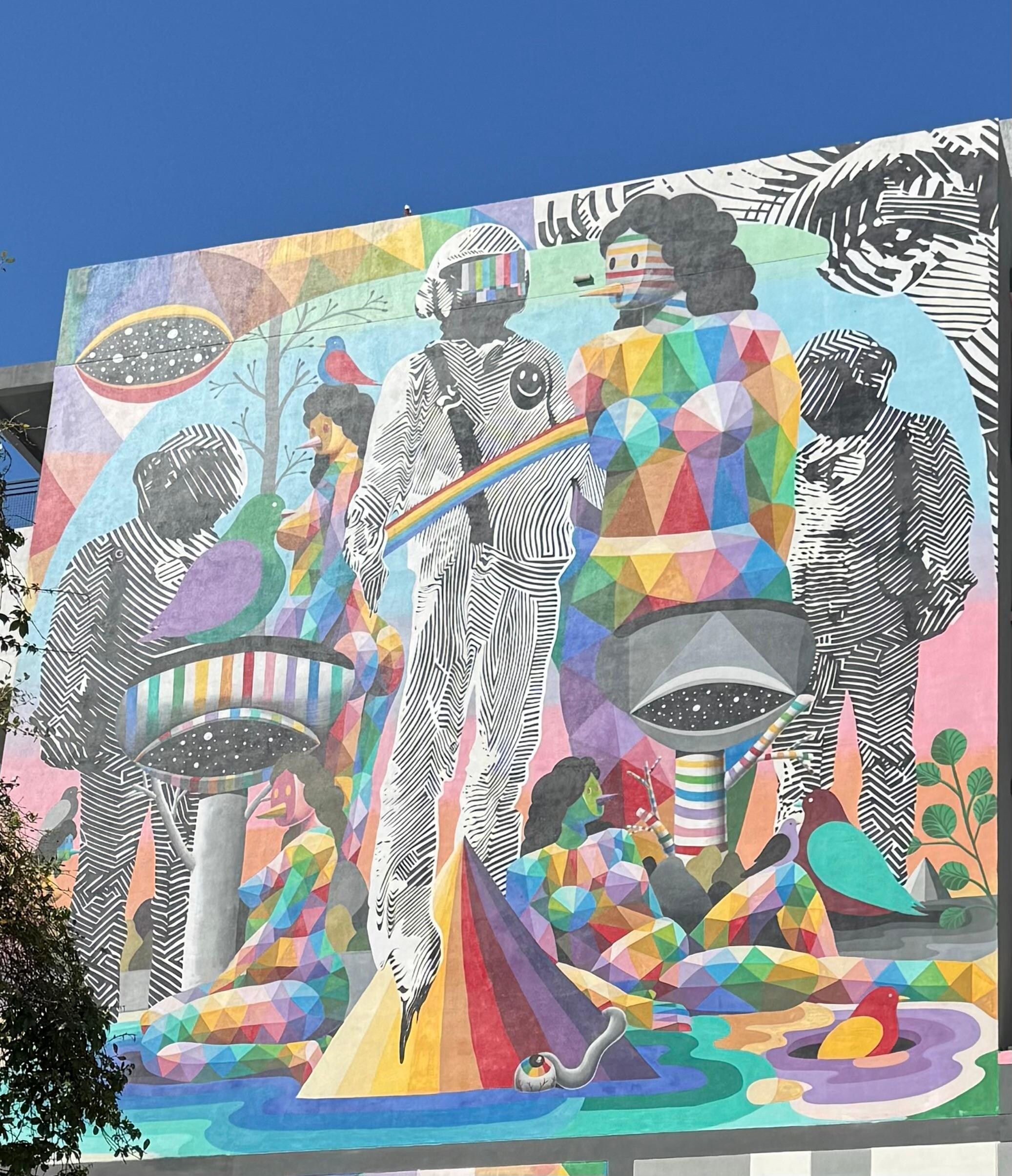 Peinture murale colorée dans le quartier Wynhwood  à 5 minutes de marche