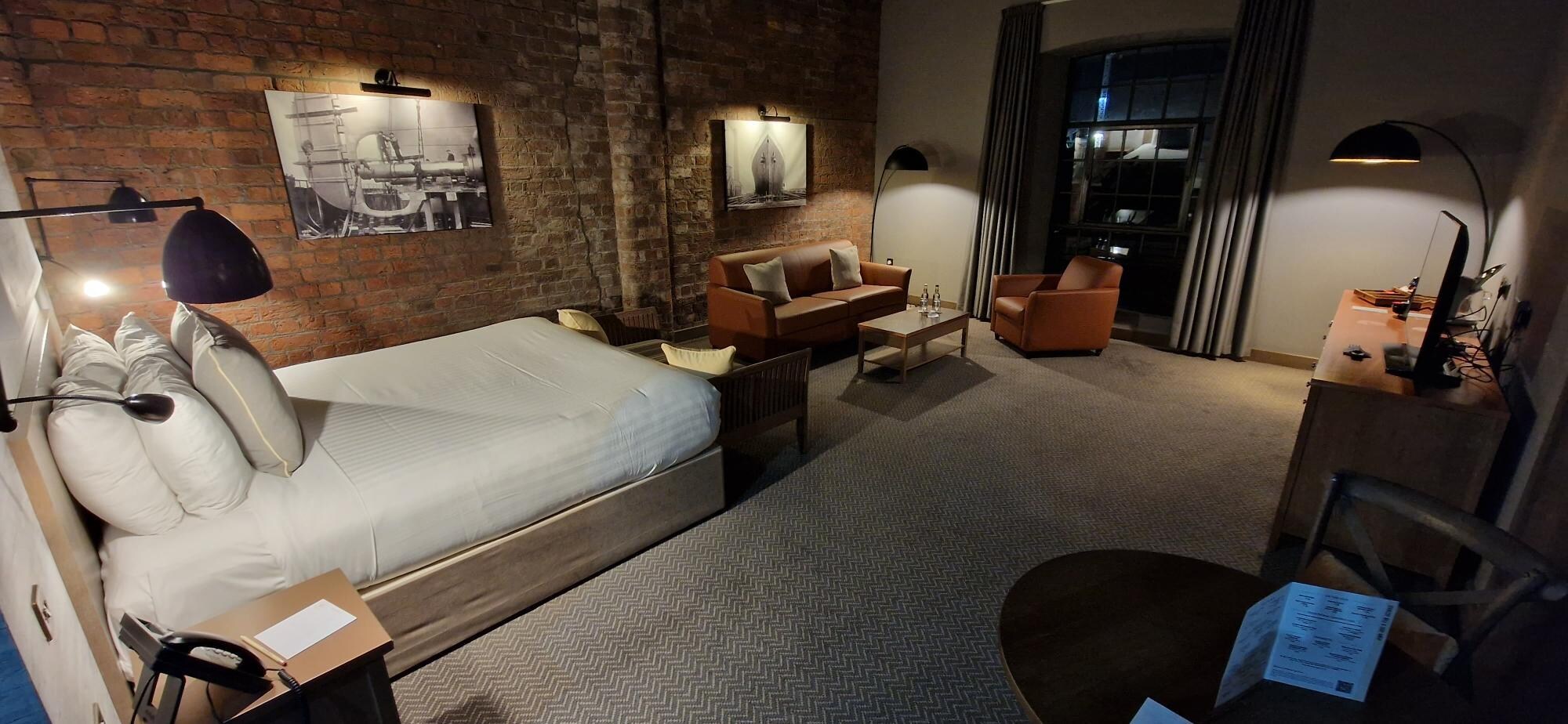 My room. With the added view of the new Everton stadium at Bramley Dock