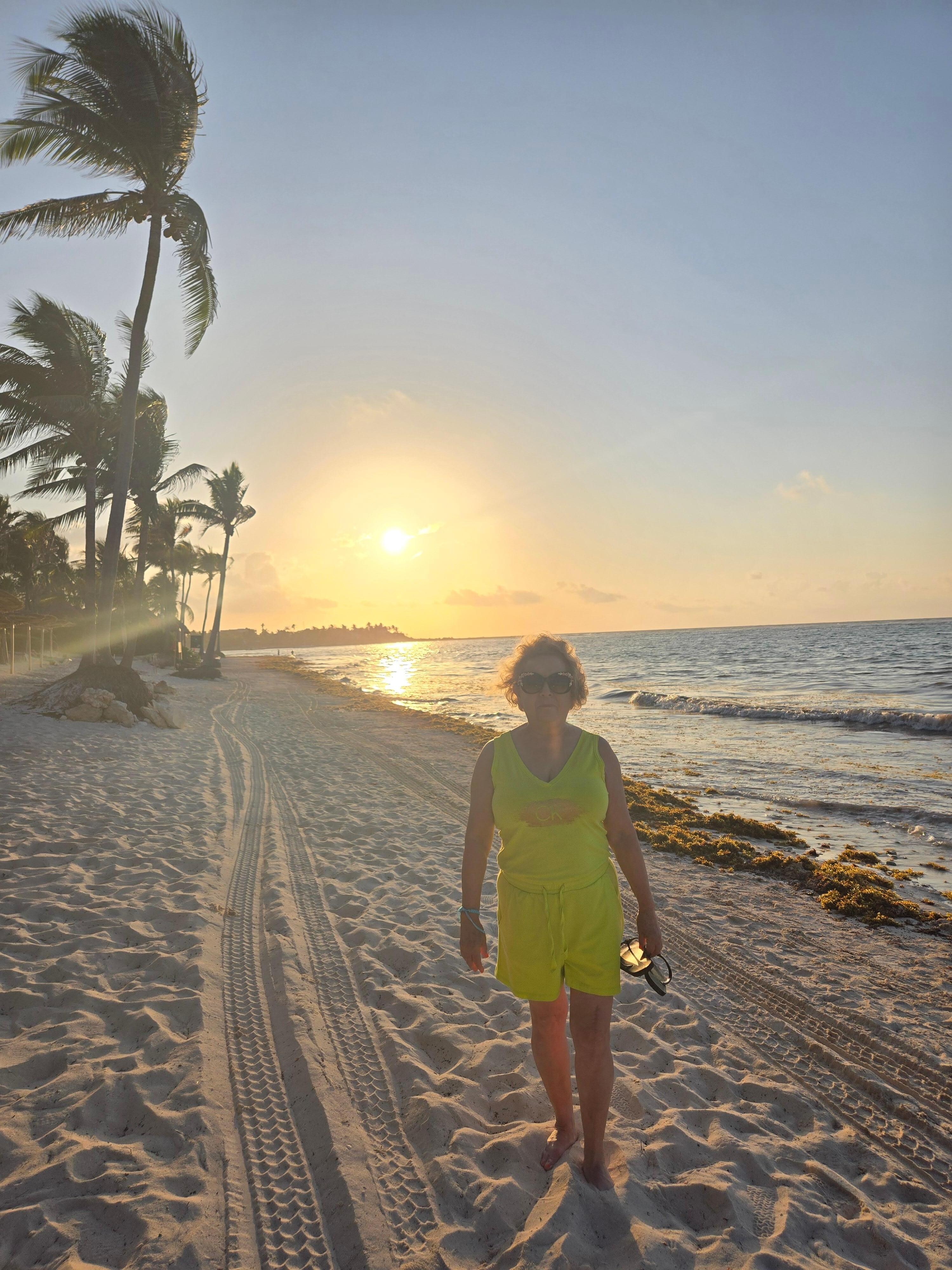 Hotel beach at sunrise