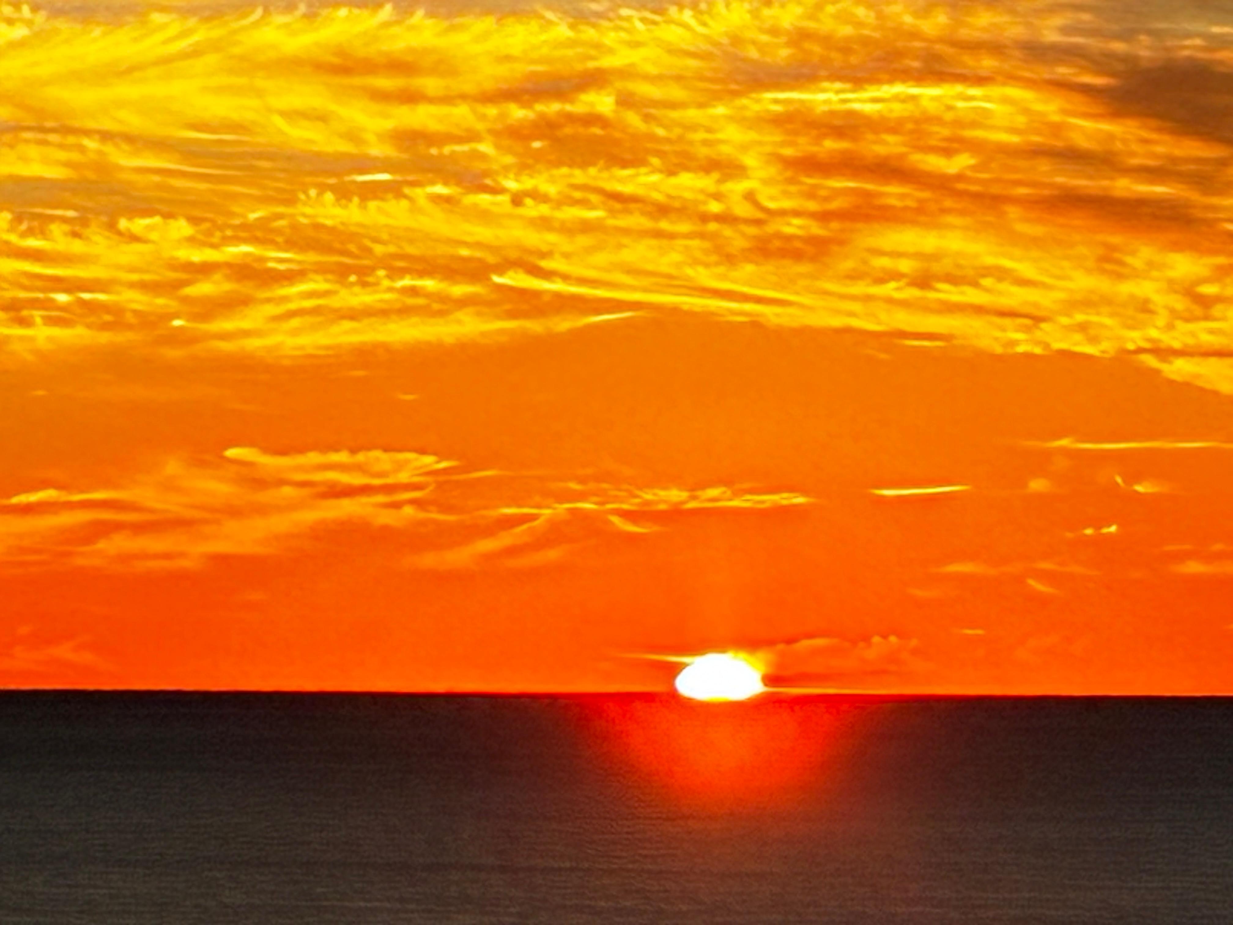 Balcony view stunning sunset!