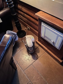 Coffee maker on the floor