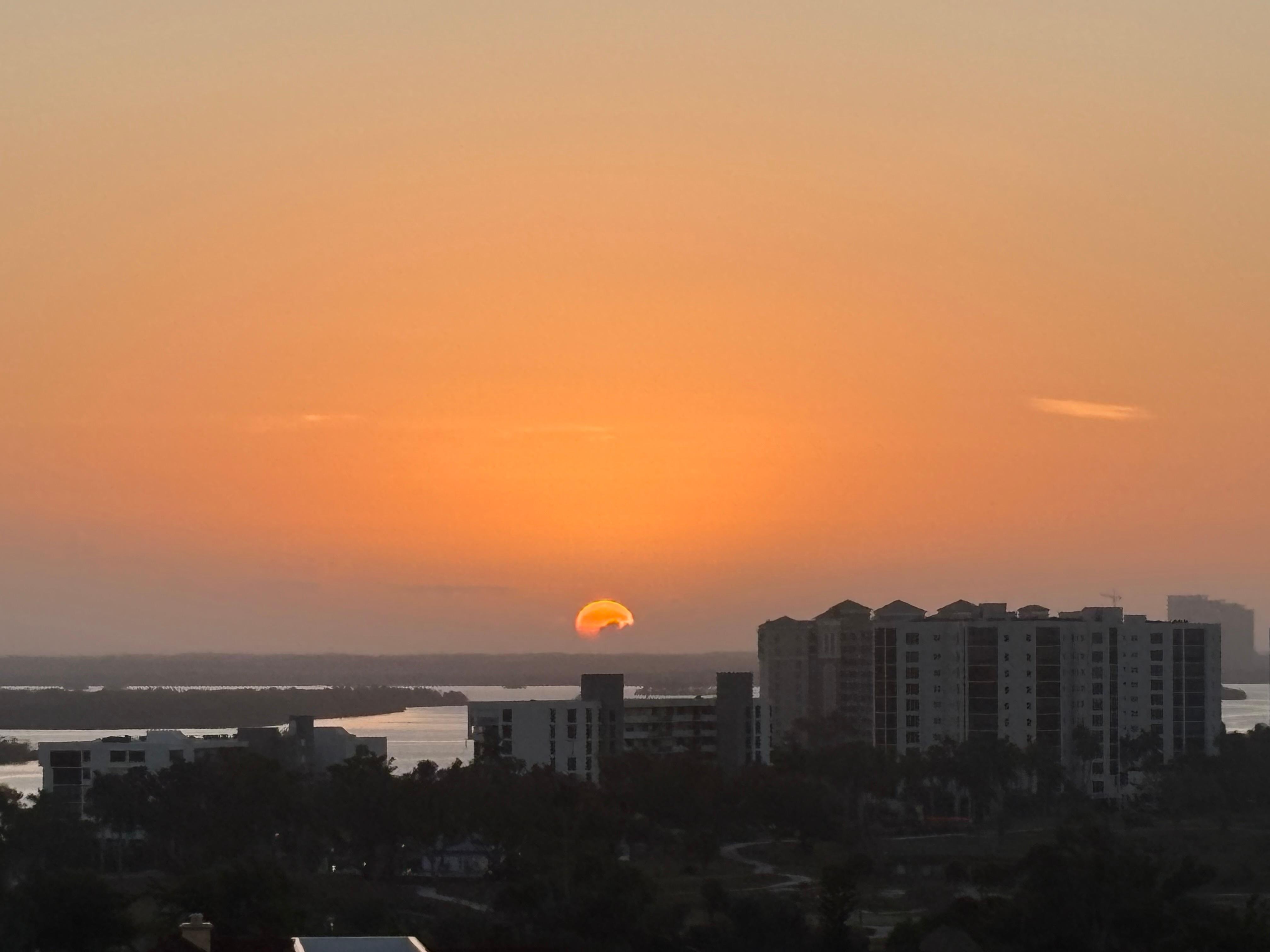 Sunrise from balcony.