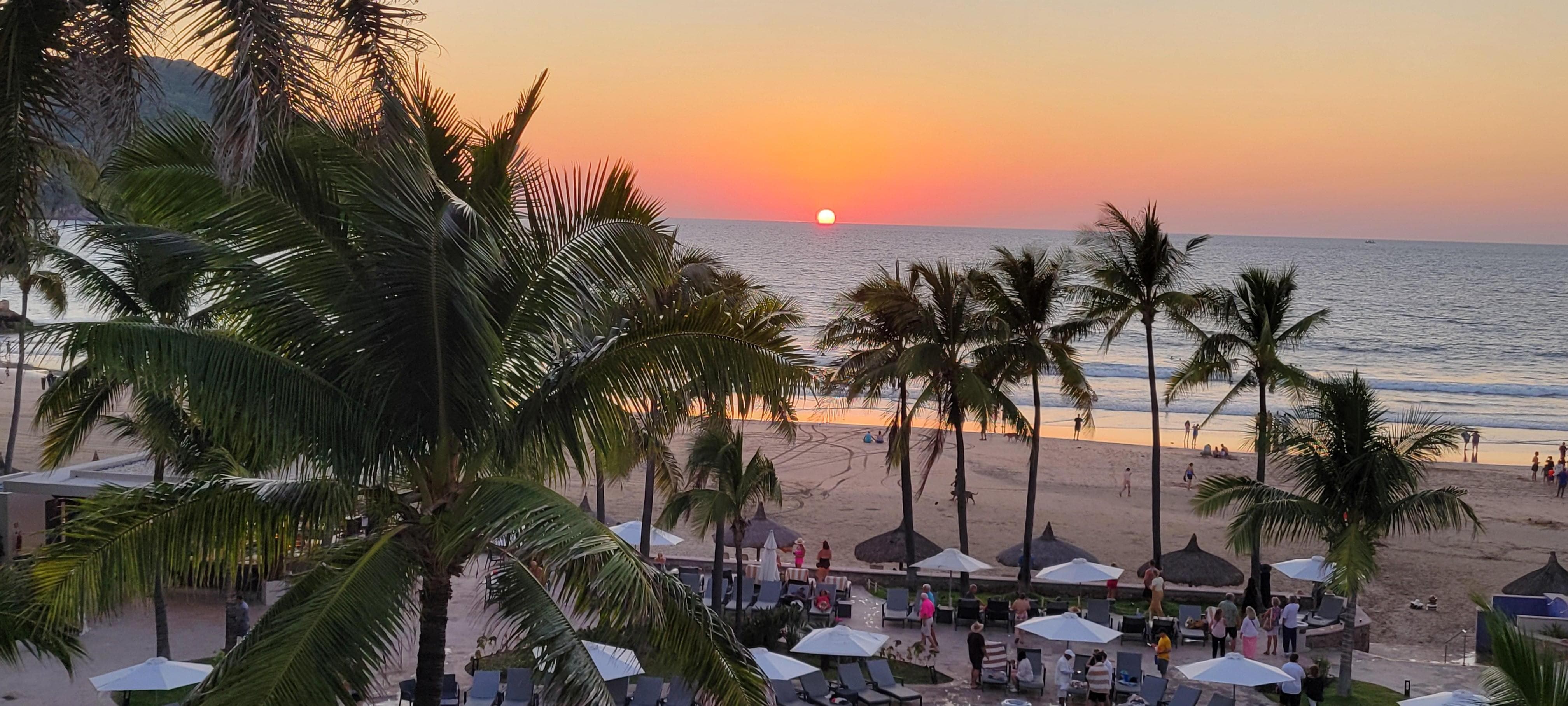 Another beautiful sunset on the Pacific Ocean at Pueblo bonito Mazatlan