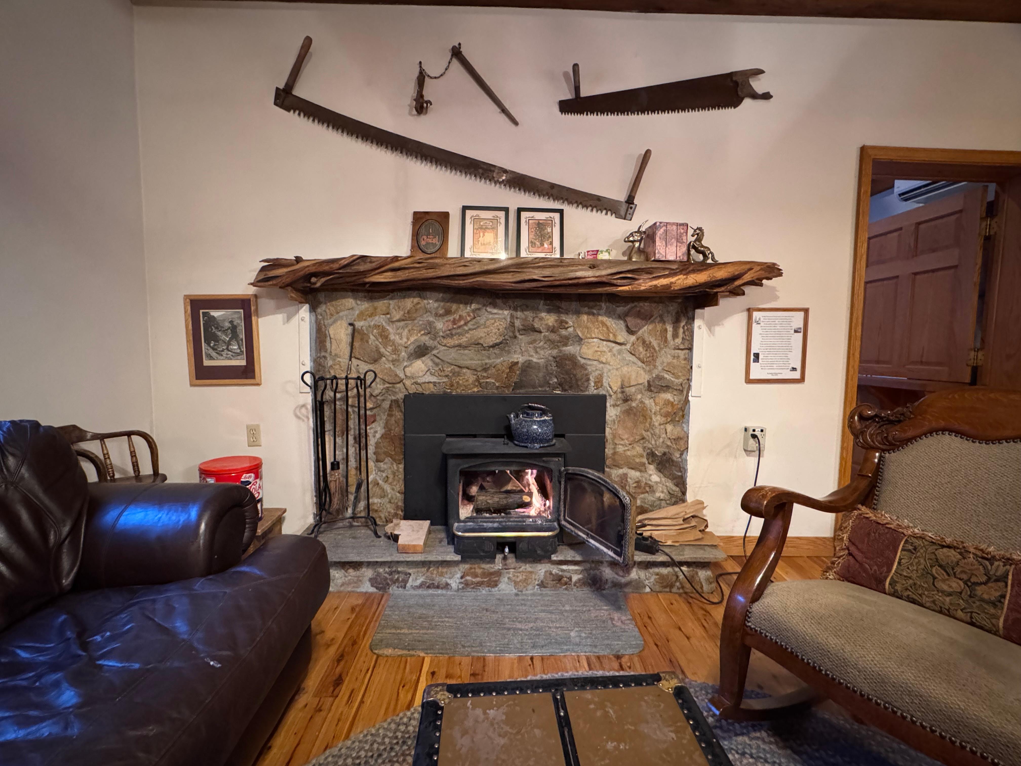 Living room fireplace