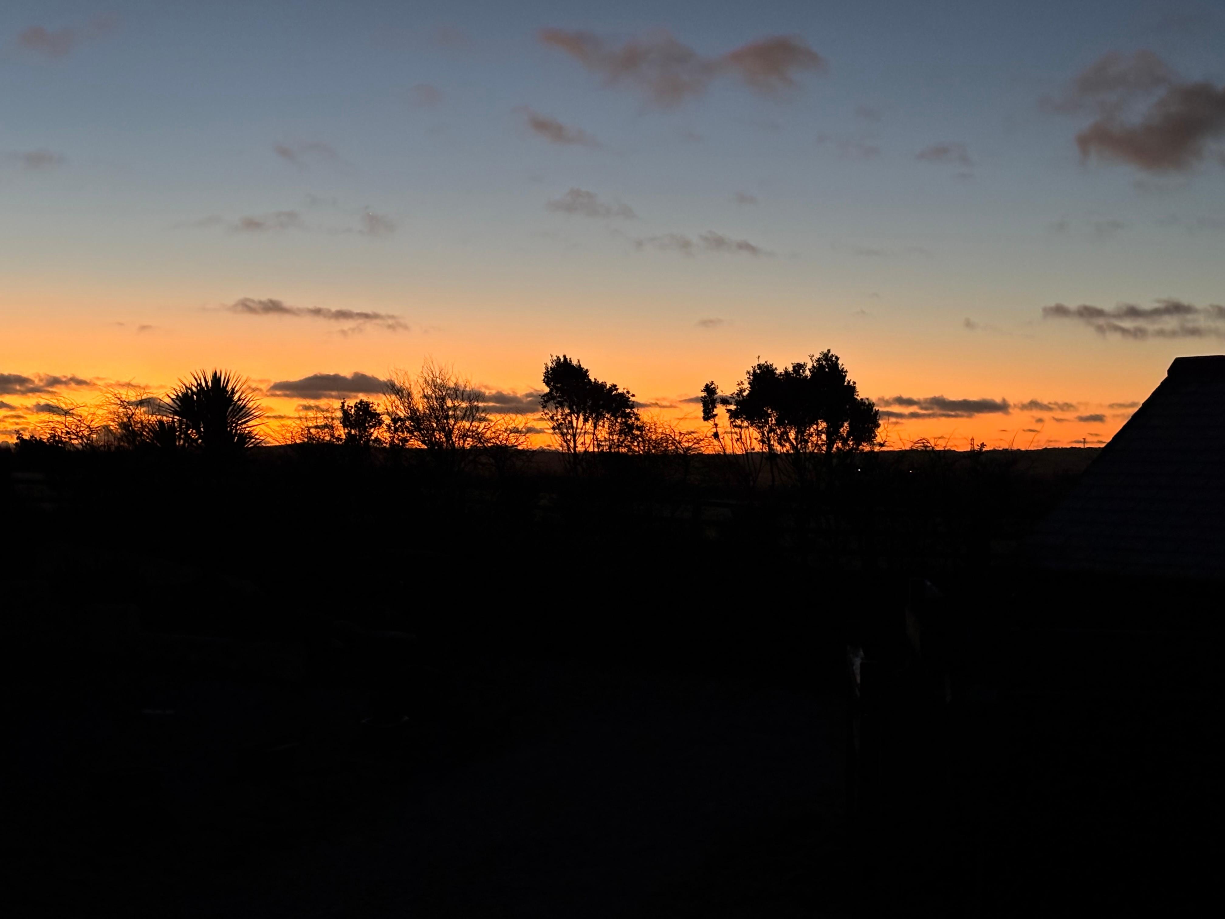 Sunrise from the bedroom window