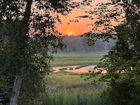 Sunset view from the deck.