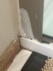 Except the water damage in the bathroom