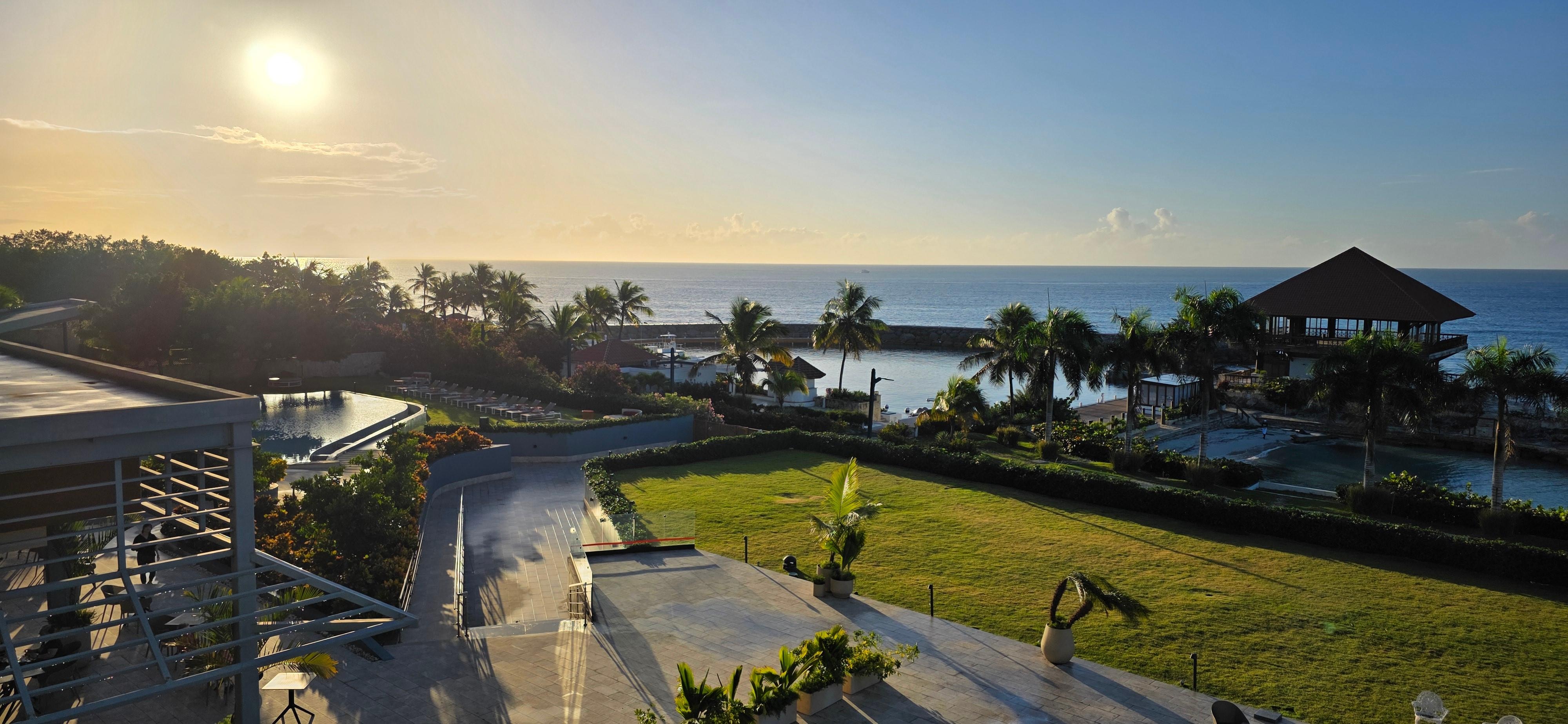 View from our balcony in the morning 