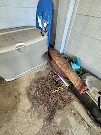 Trash and stuff laying everywhere