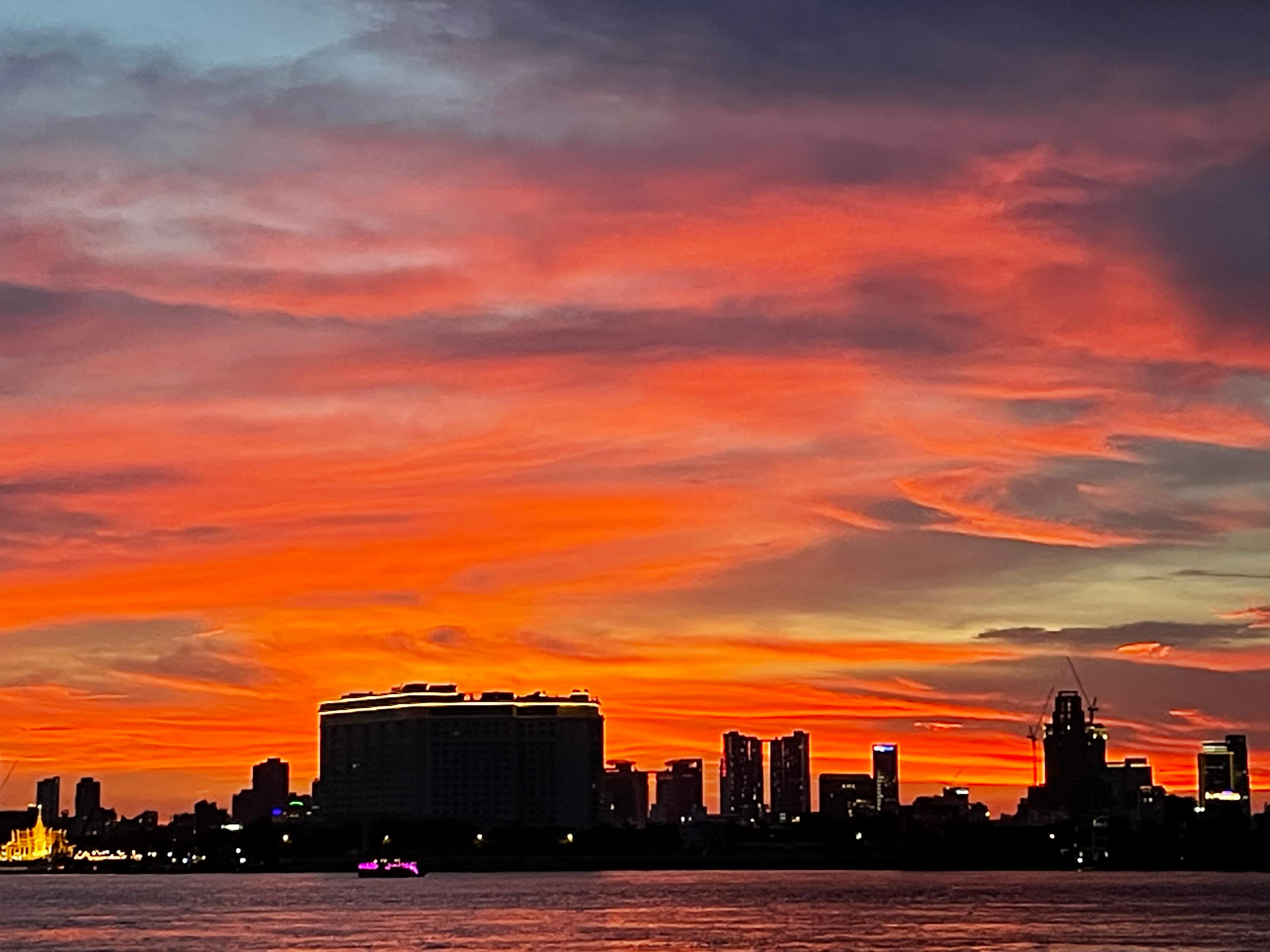 Sunset on the Mekong / Tonle Sap River convergence