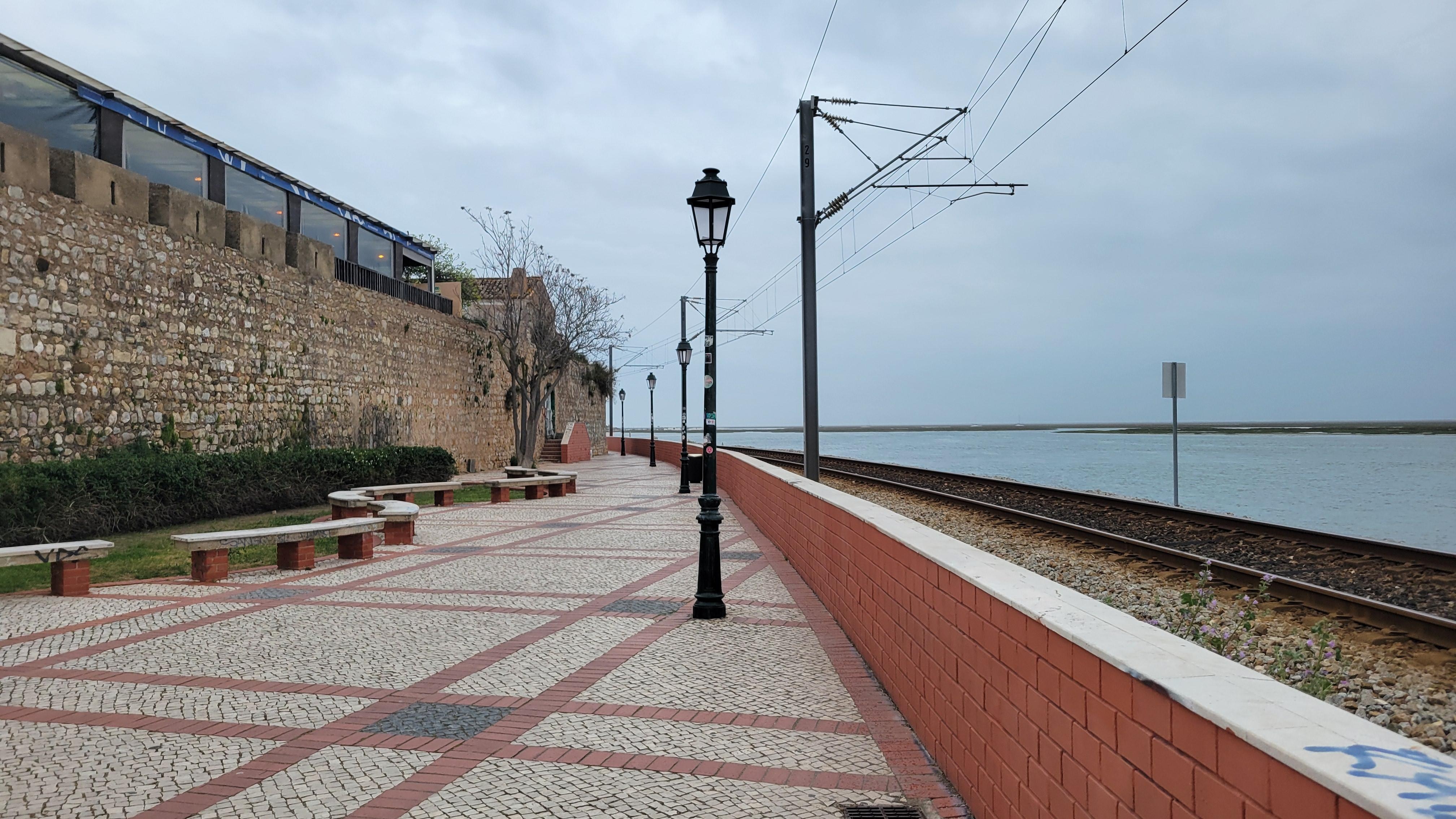 Lots of interesting places to walk - here along the ocean front outside of the city walls.