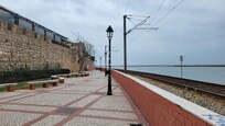 Lots of interesting places to walk - here along the ocean front outside of the city walls.