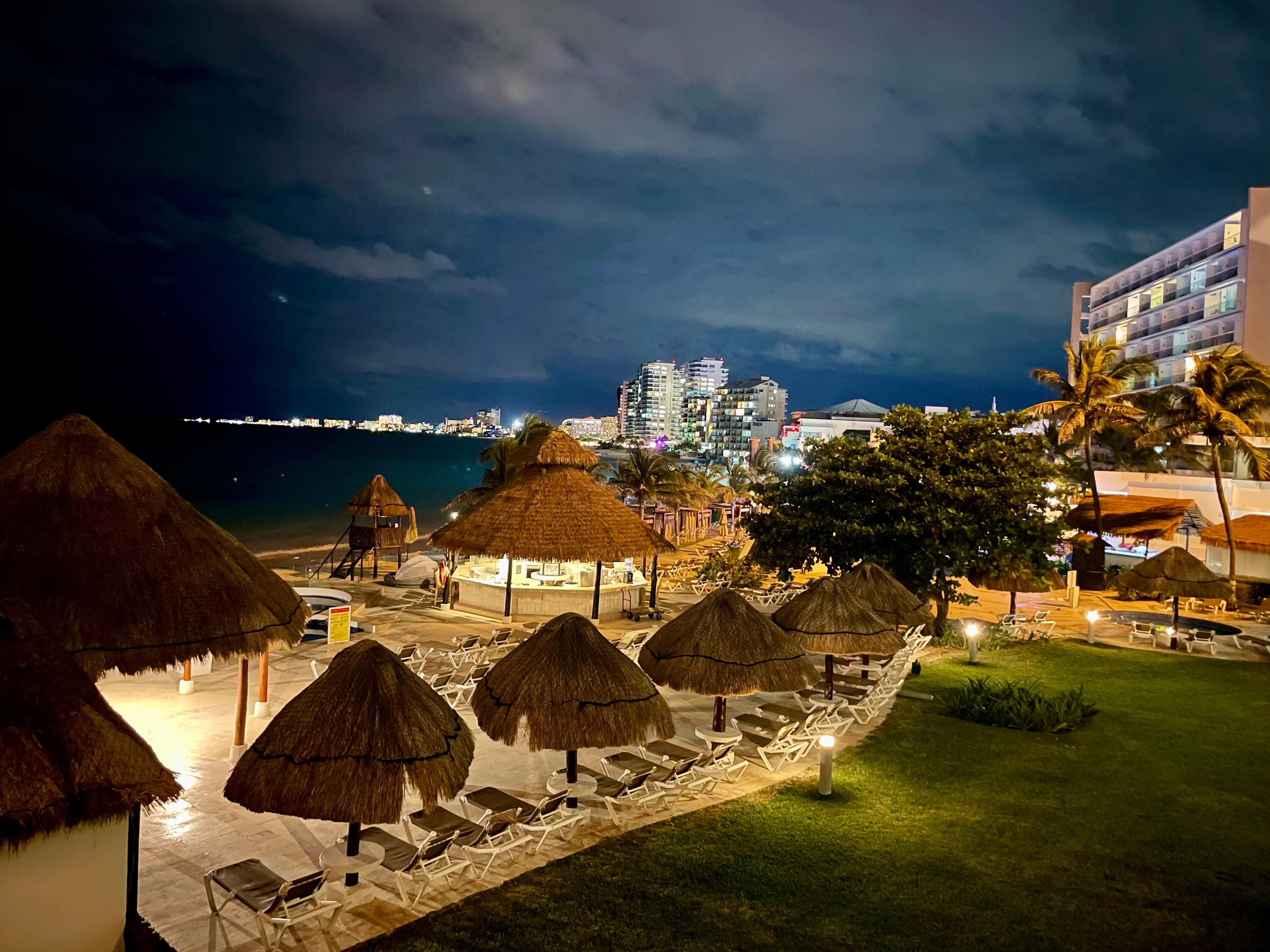 View from second floor deluxe ocean view room