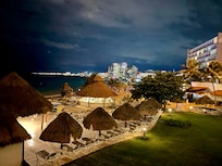 View from second floor deluxe ocean view room