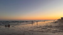 Low tide at sunset