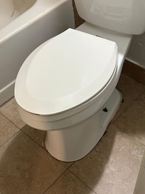 Toilet was put in crooked