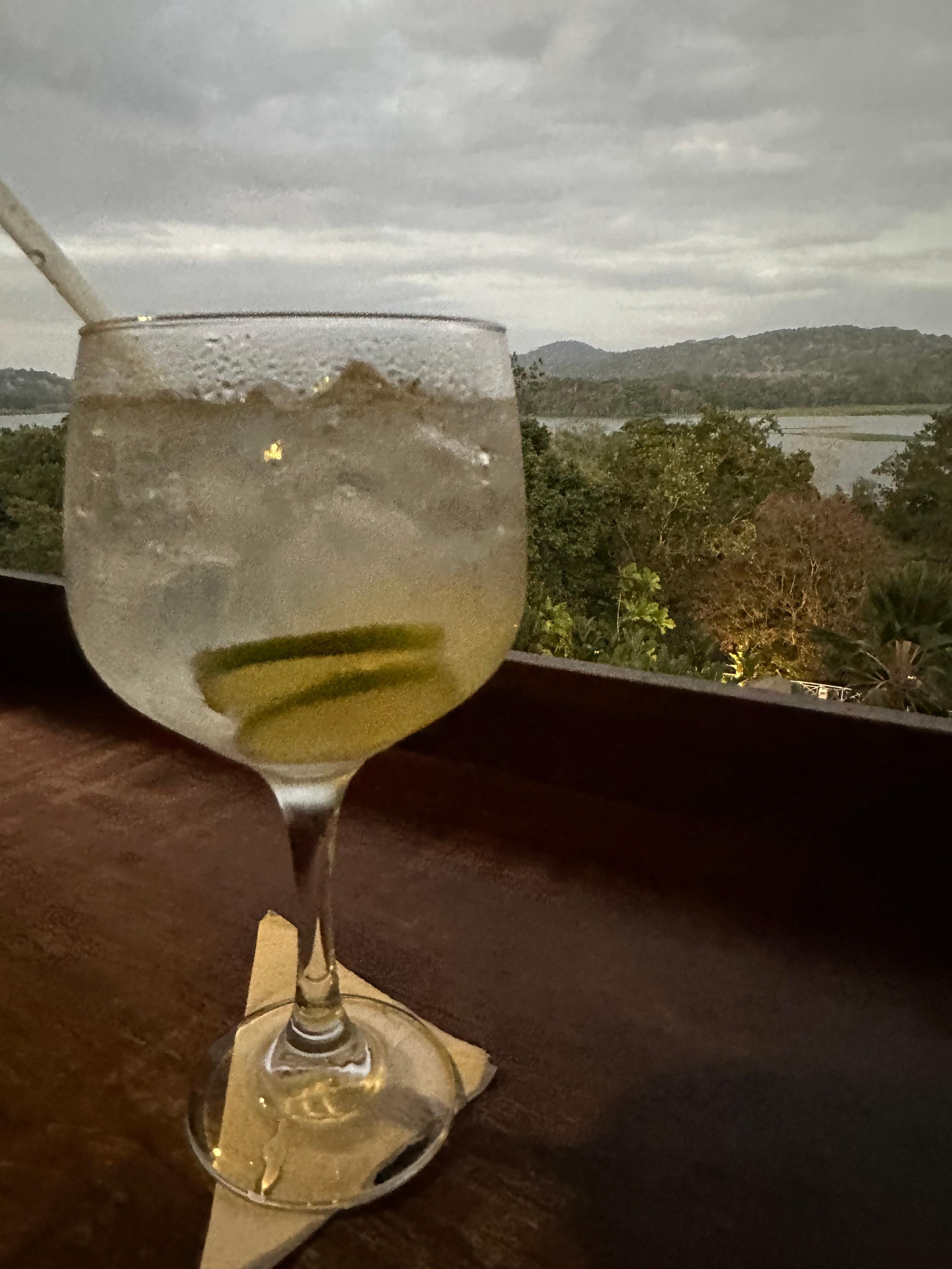 Evening drink on the terrace.