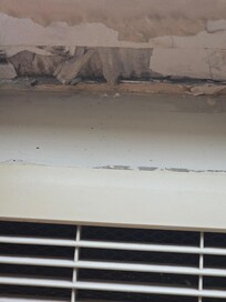 The wall above the heater