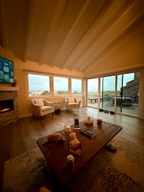 Cozy living room with a view