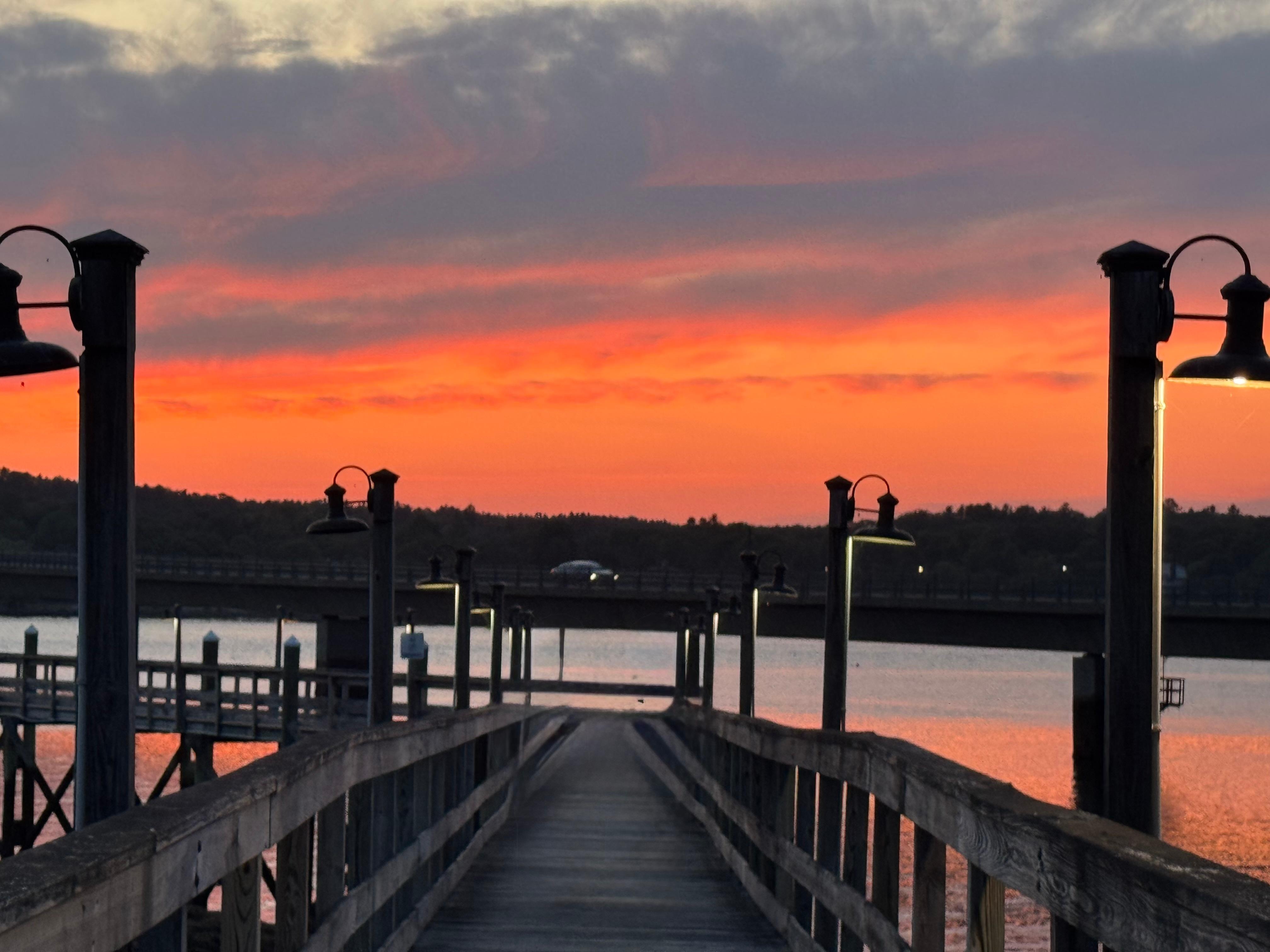 Sunset at the dock, just a short walk down the street.  