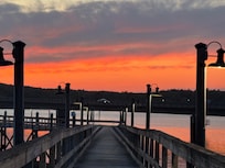 Sunset at the dock, just a short walk down the street.