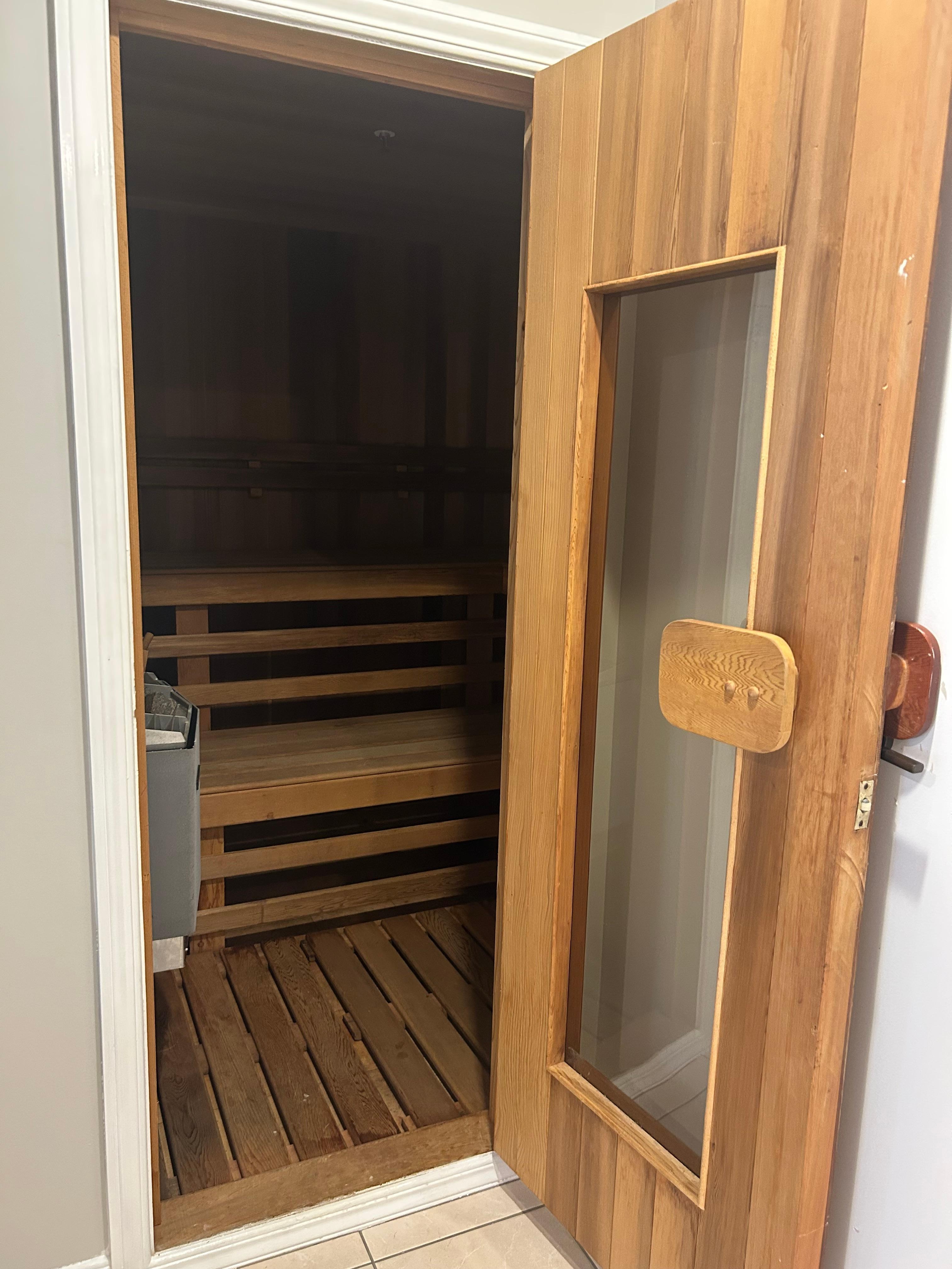 Sauna inside the apartment