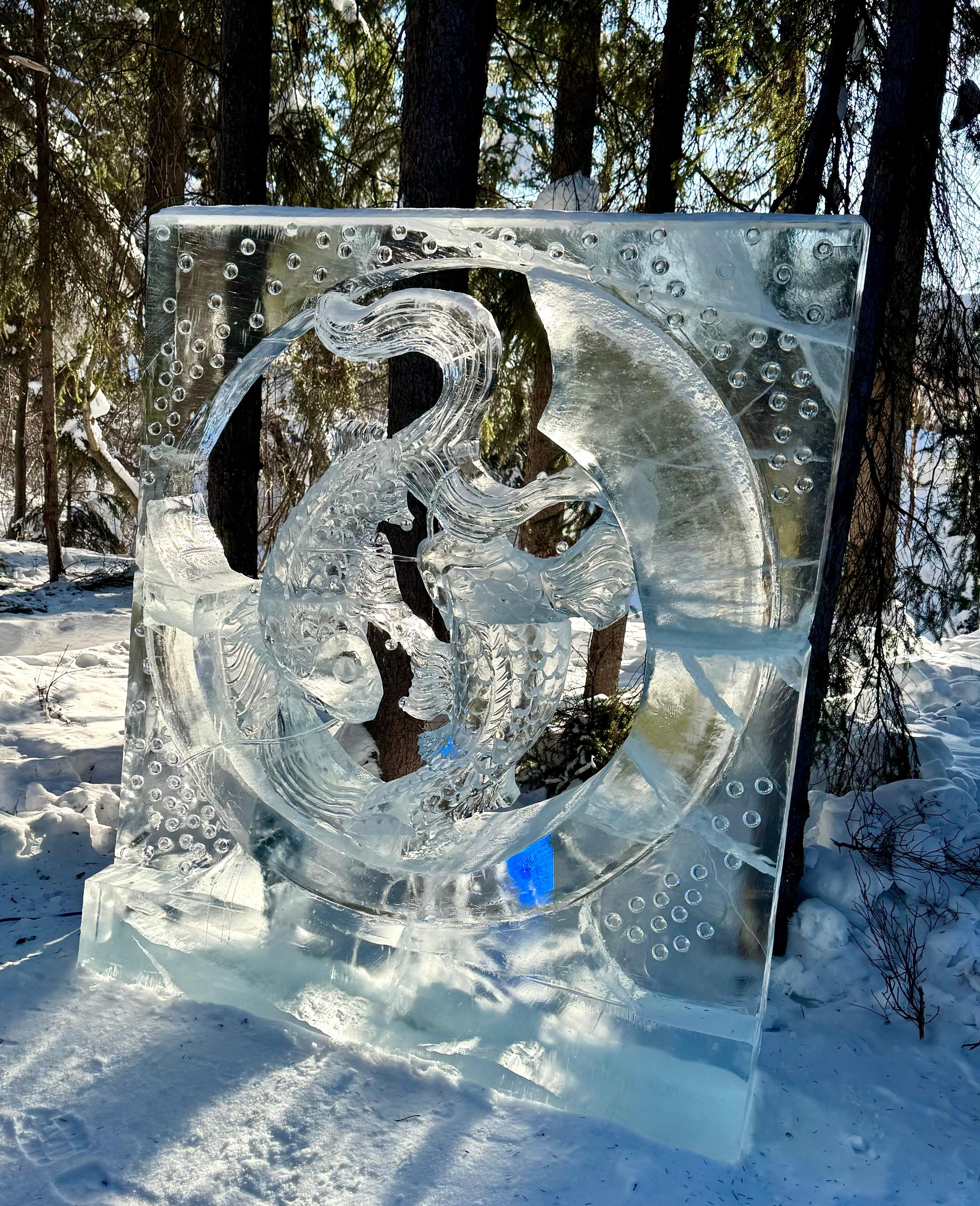 World ice sculpture competition, stunning in the winter