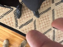 Couldn’t post a video of the slippery rug that four people slipped on