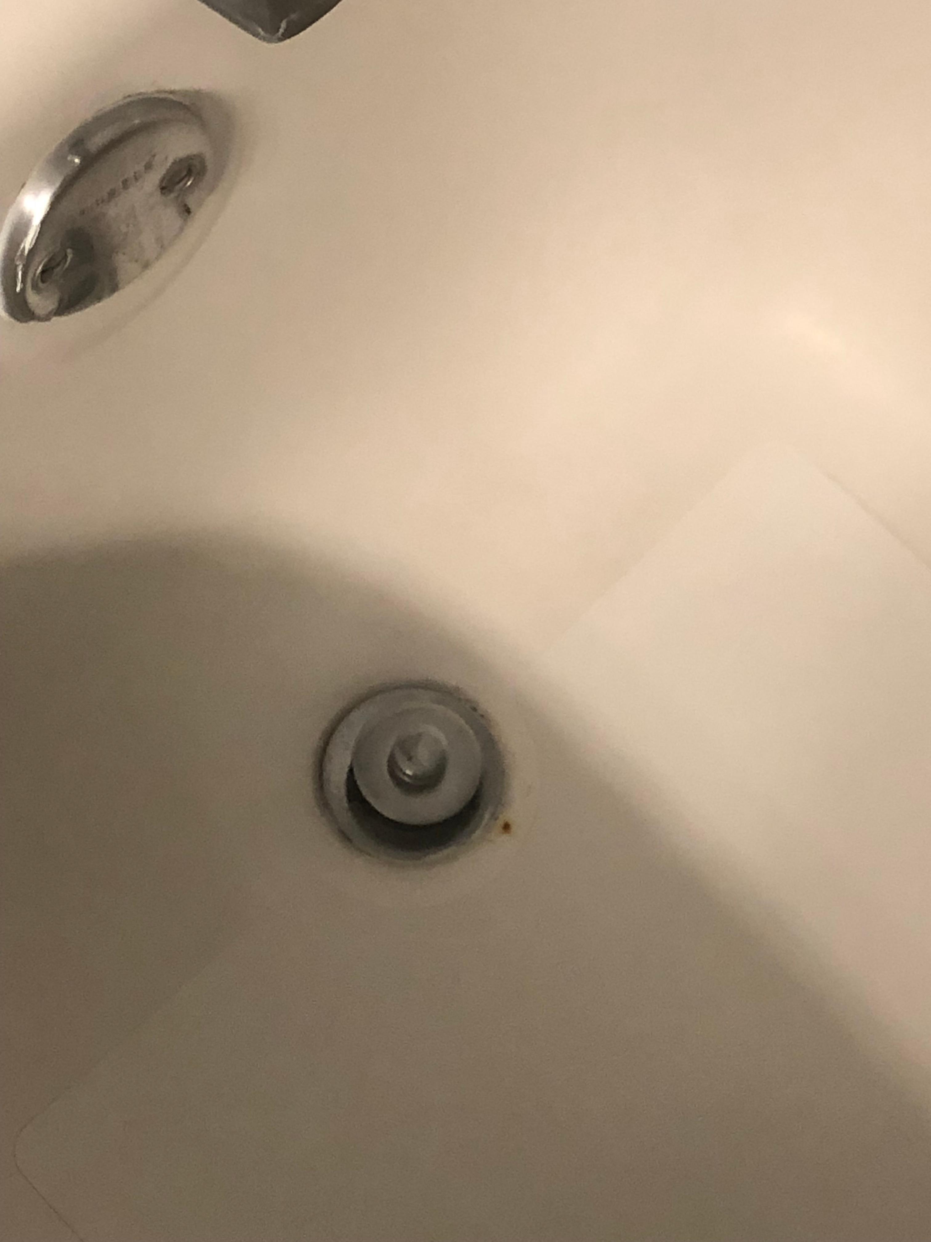 Unknown substance in tub