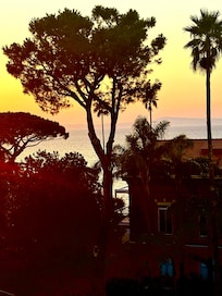 Sunset view from balcony of suite