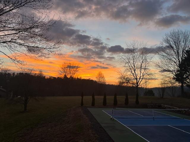 Sunrise from the porch of Pickleball Lodge