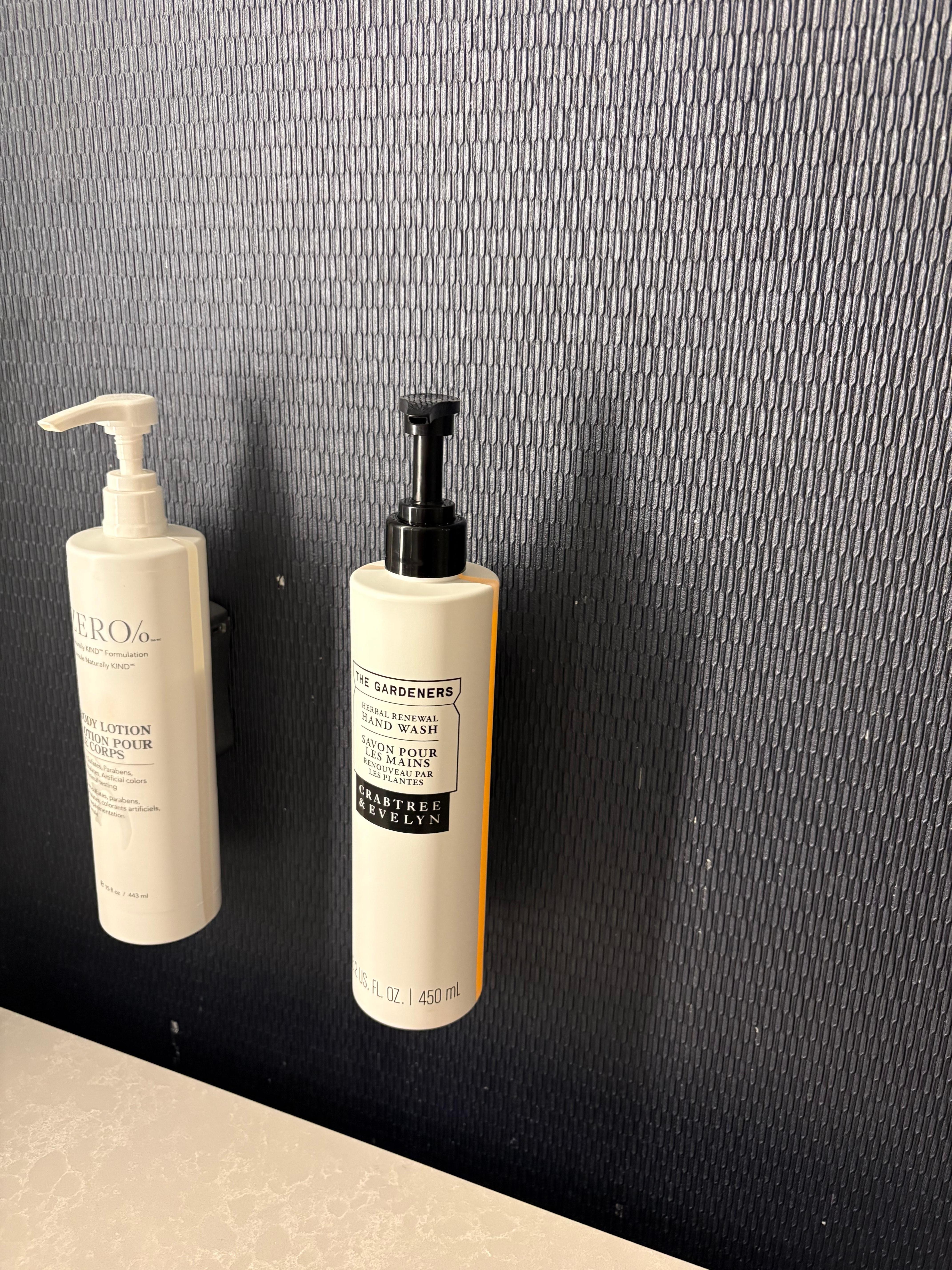 Hard to capture the scope of the soap/lotion material all over this wall. 