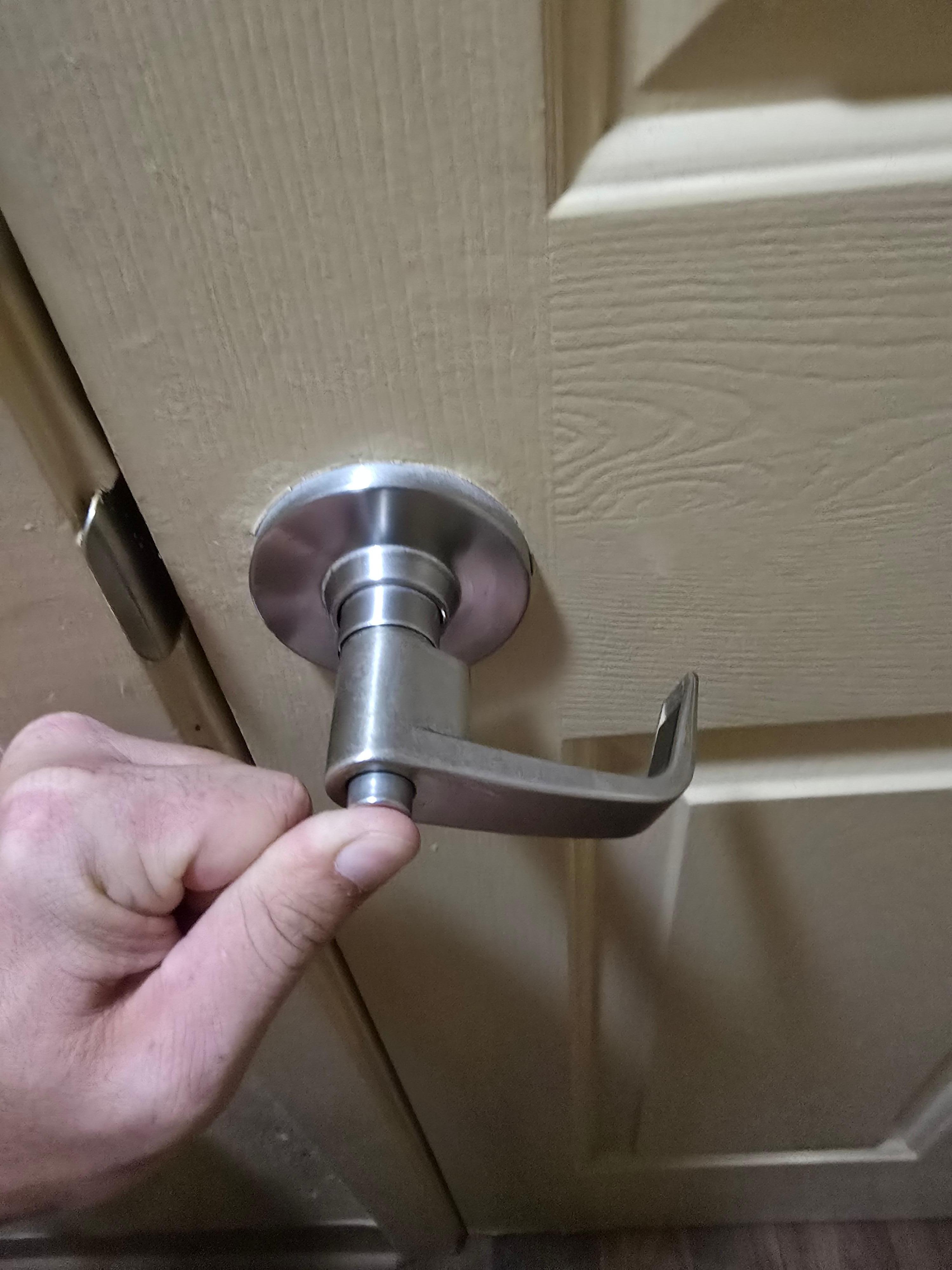 Restroom lock not working