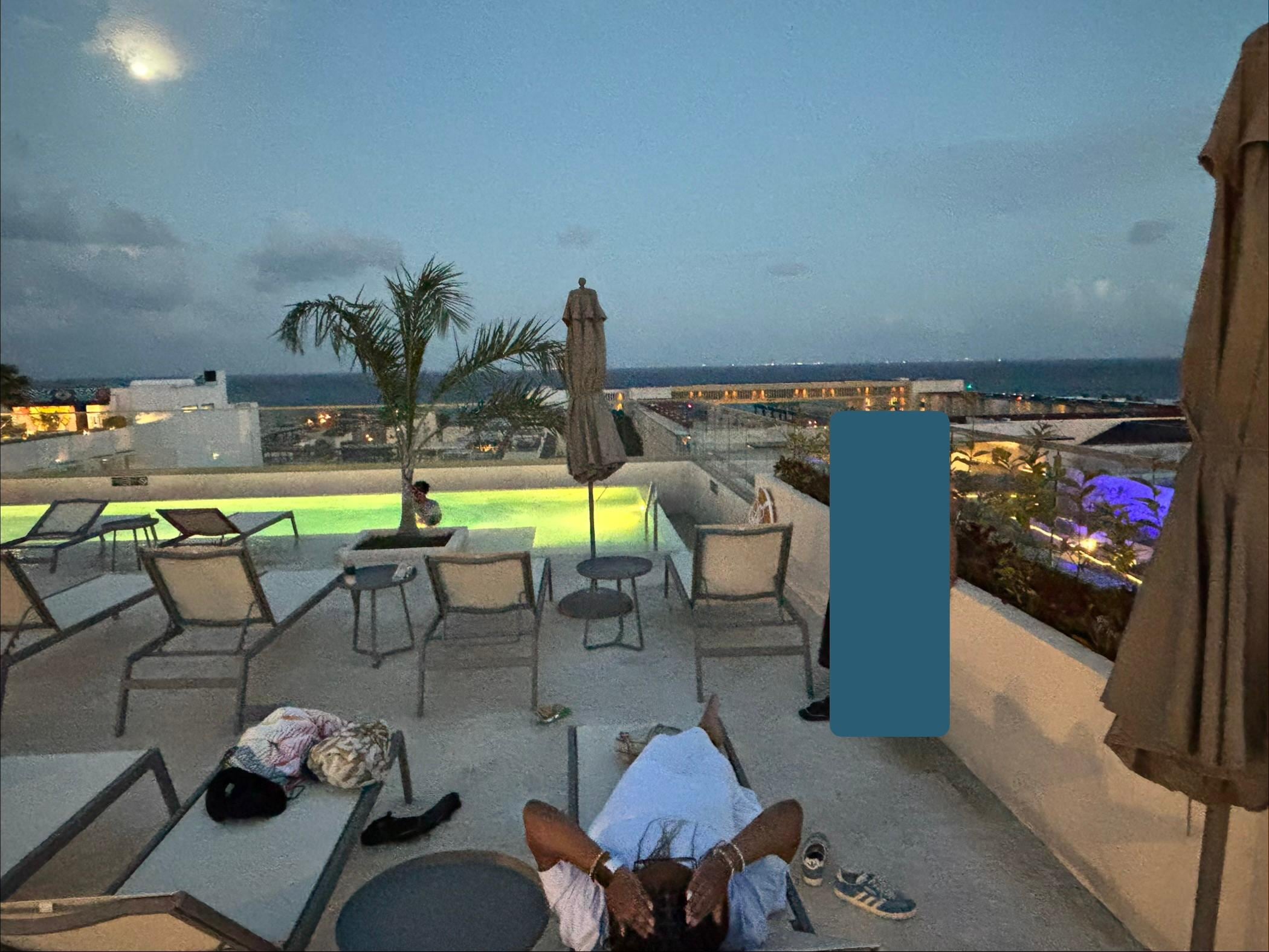 Nighttime at the pool