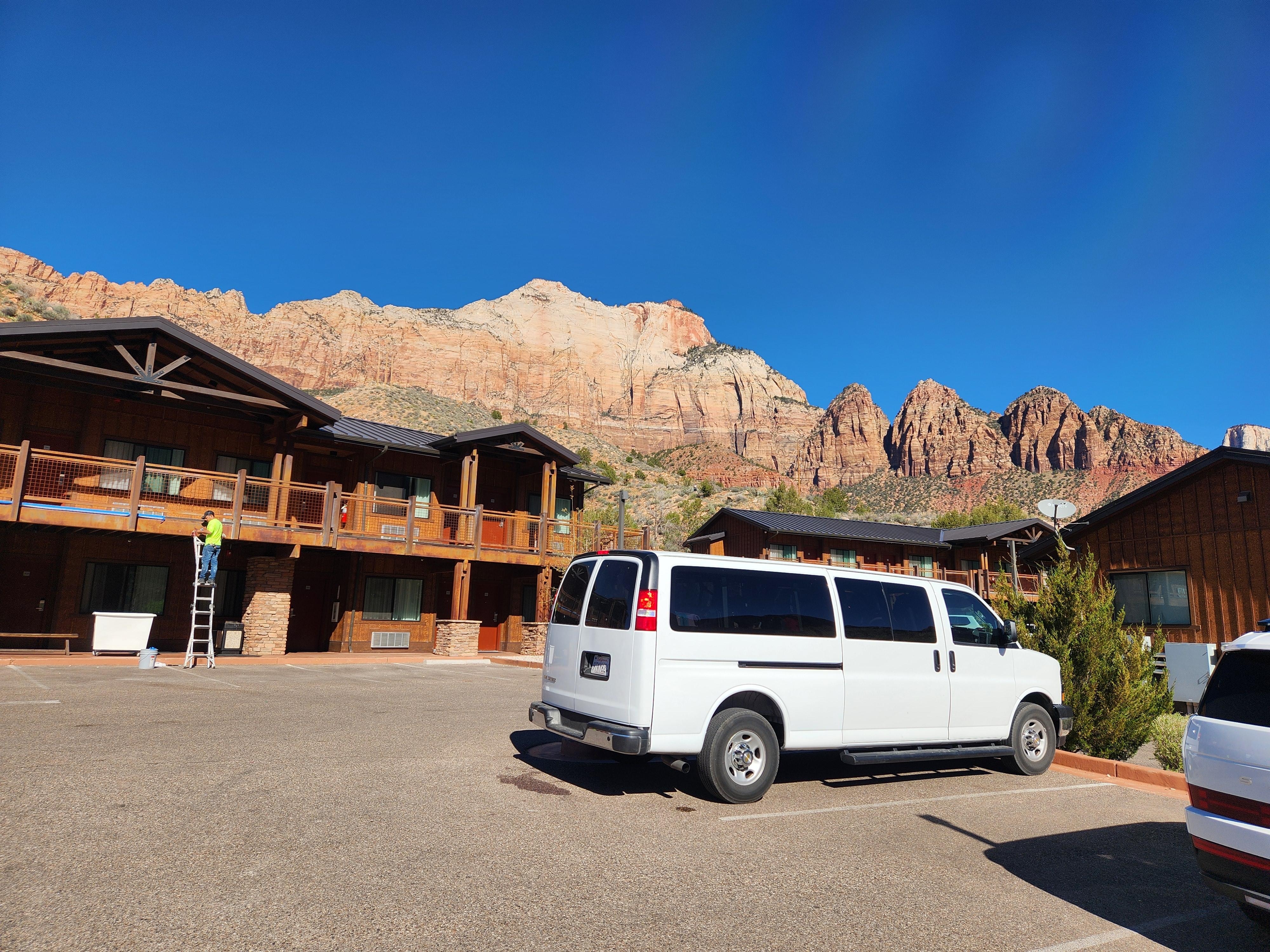 View from parking lot