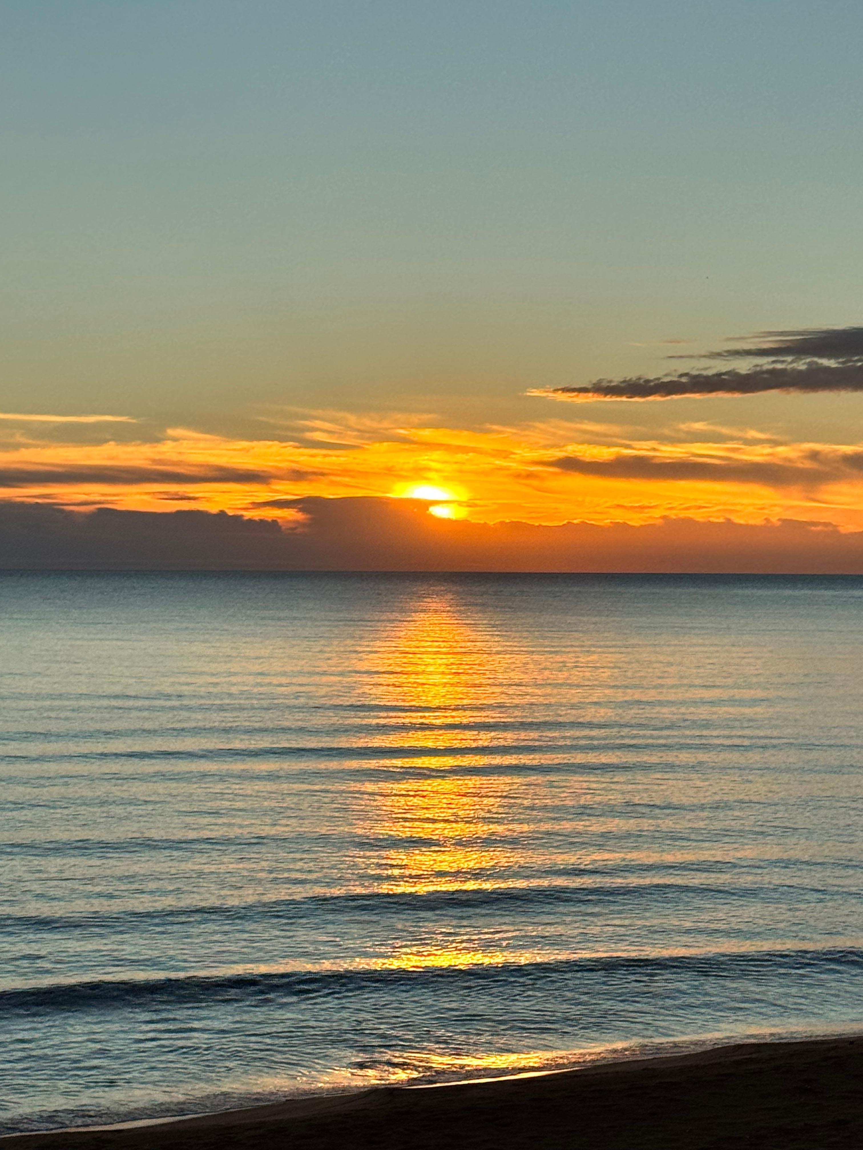 Sunrise from the back deck.