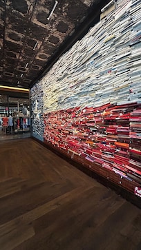 Texas flag Books in the lobby