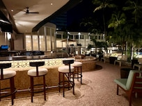 Well-appointed and relaxing outdoor bar.