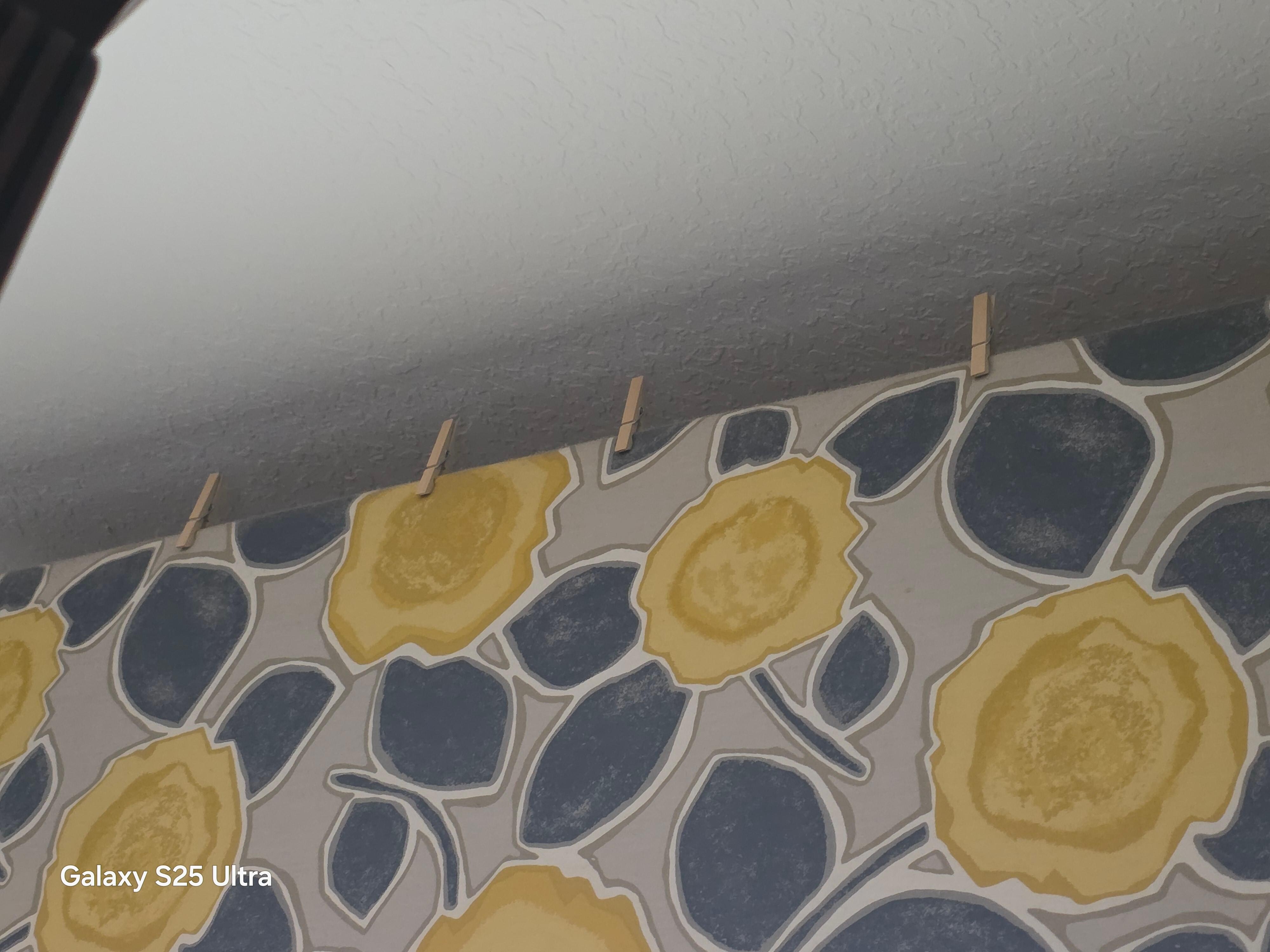 Valance above curtains 