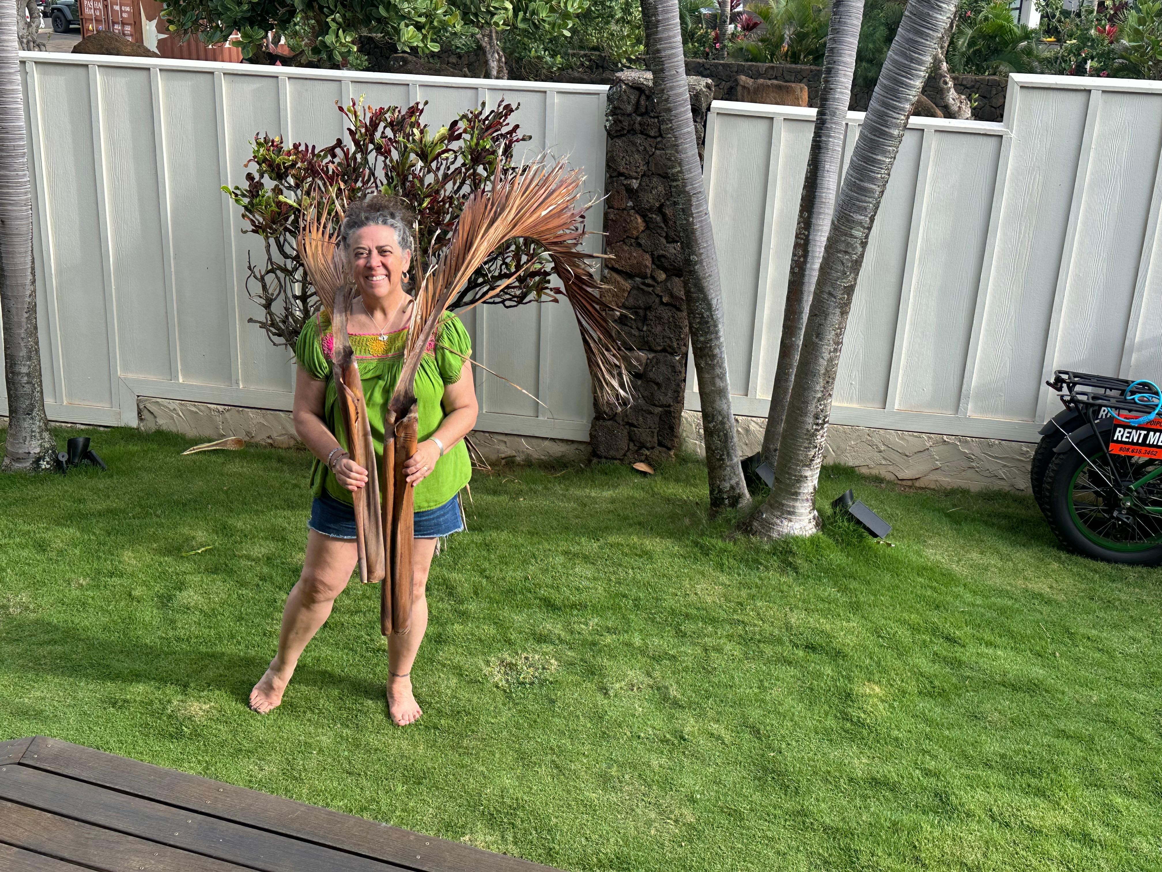 Lots of room to dance with fallen palm fronds!