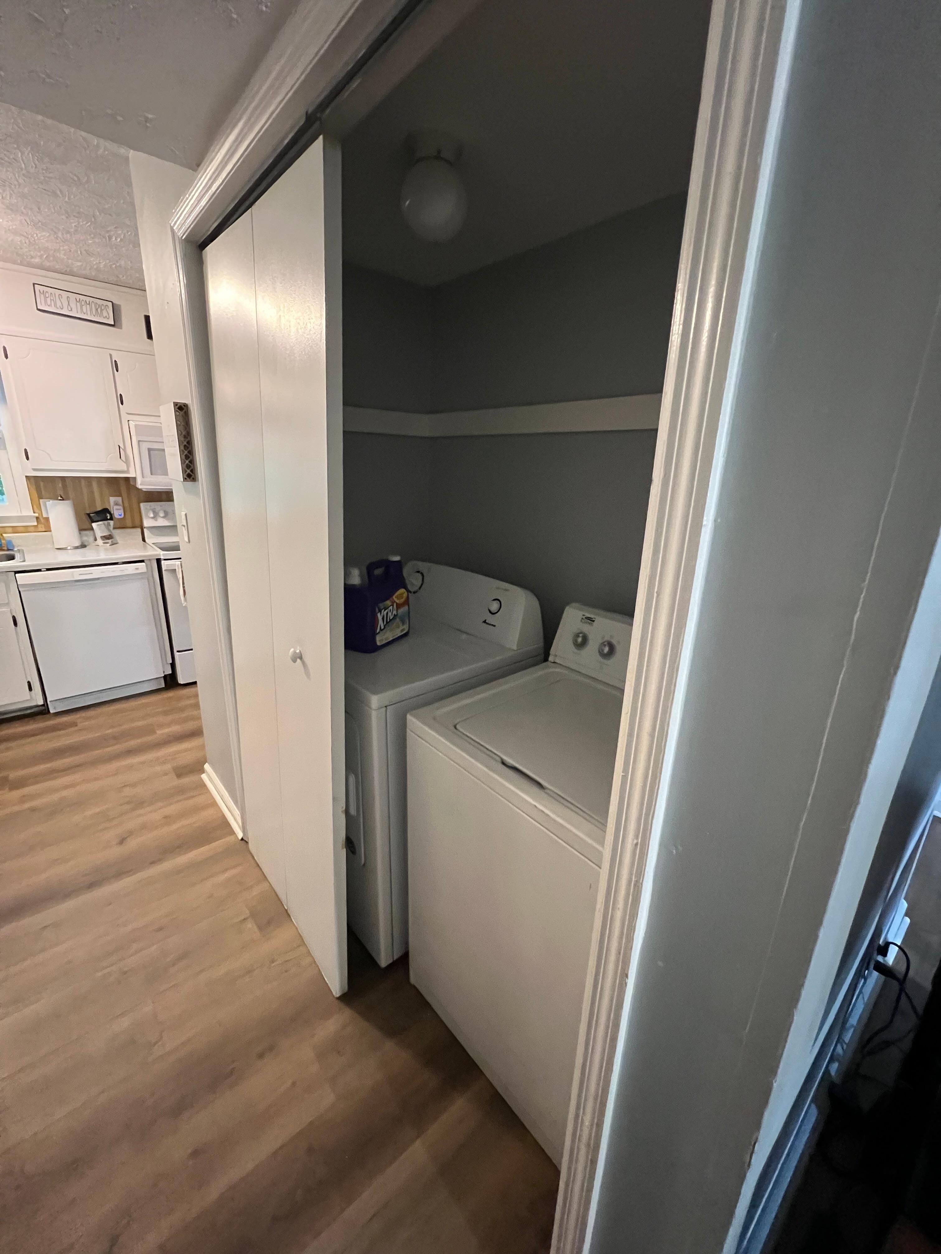 Missing/precarious laundry closet door