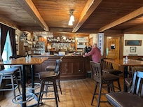 Continental breakfast served at the bar