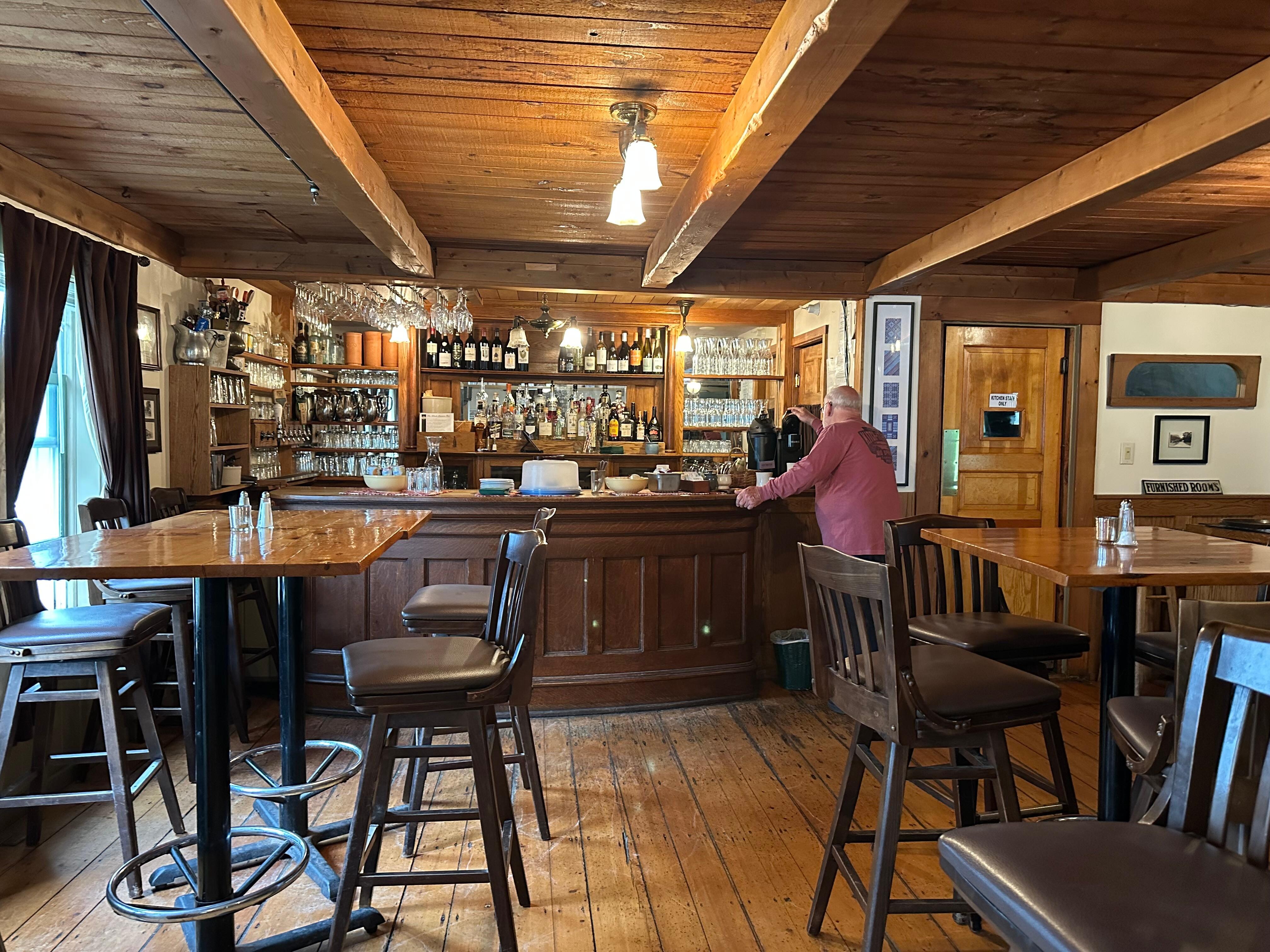 Continental breakfast served at the bar