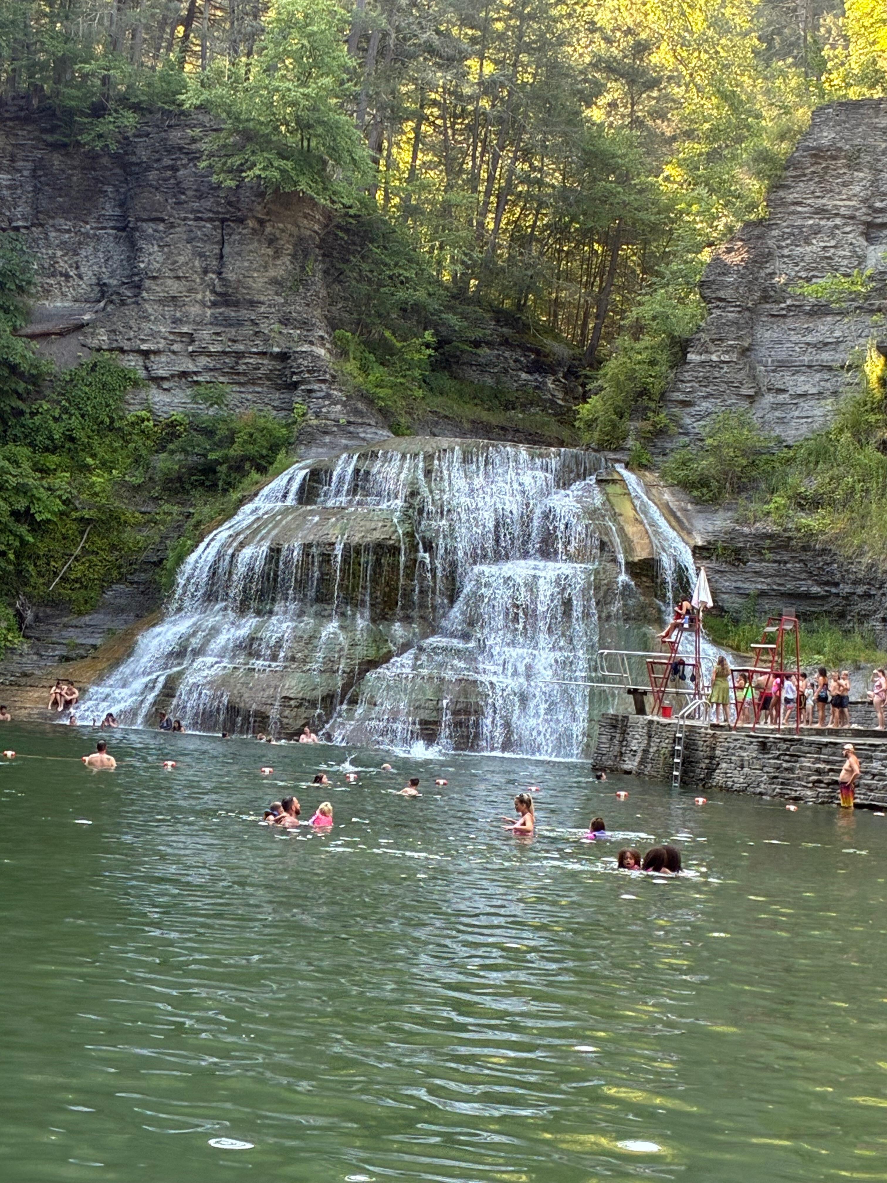 Robert Treman State Park. Swimming after a long hike!
