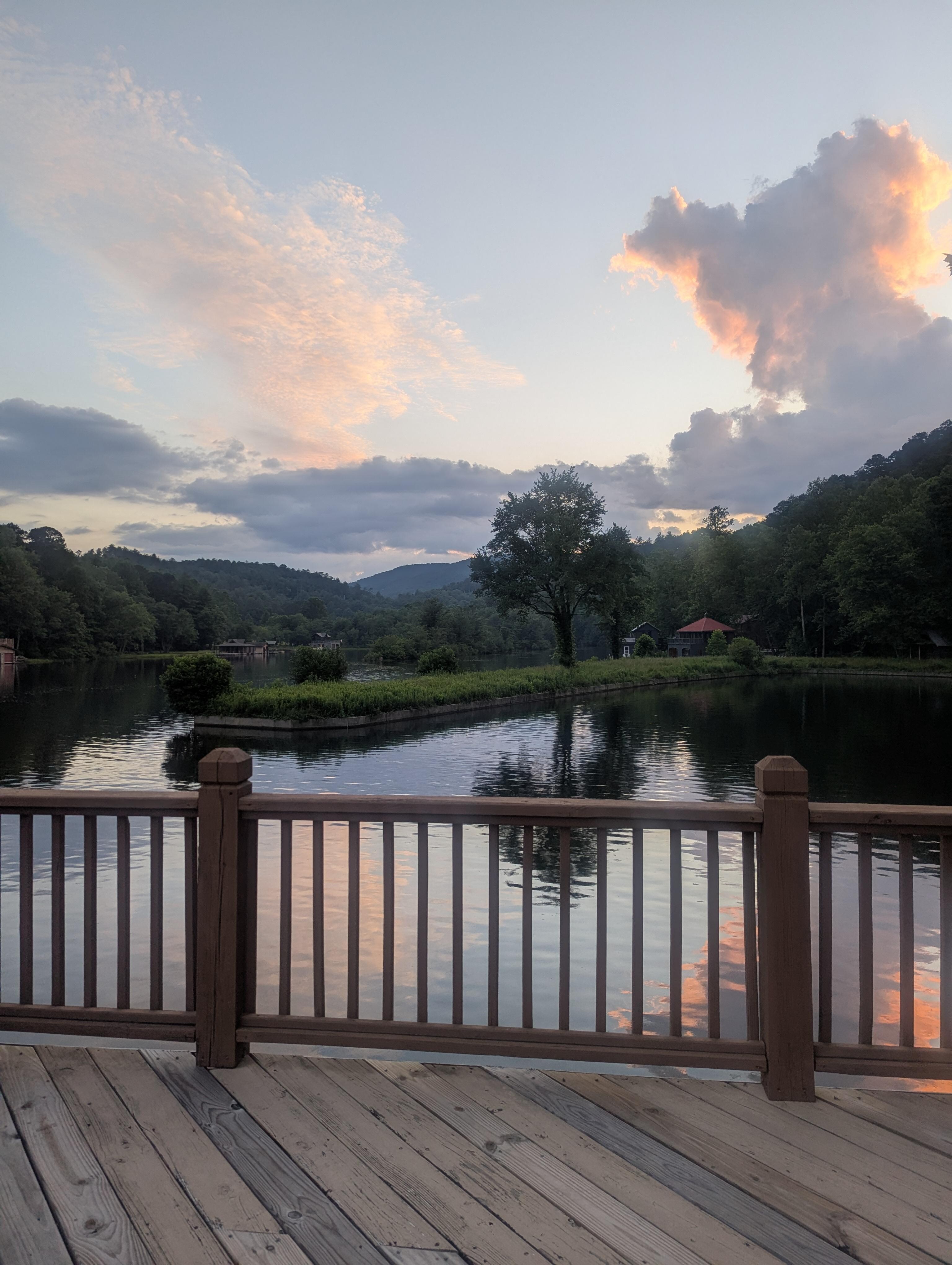 Sunset the first night with all the family