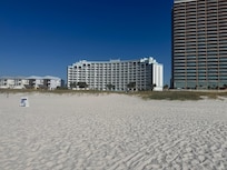 Beach view of hotel